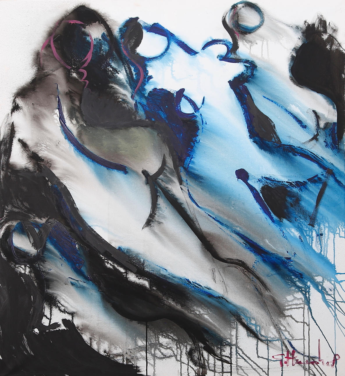 GÖRAN HAUSENKAMP. Modeller, akryl på duk, signerad G Hausenkamp.