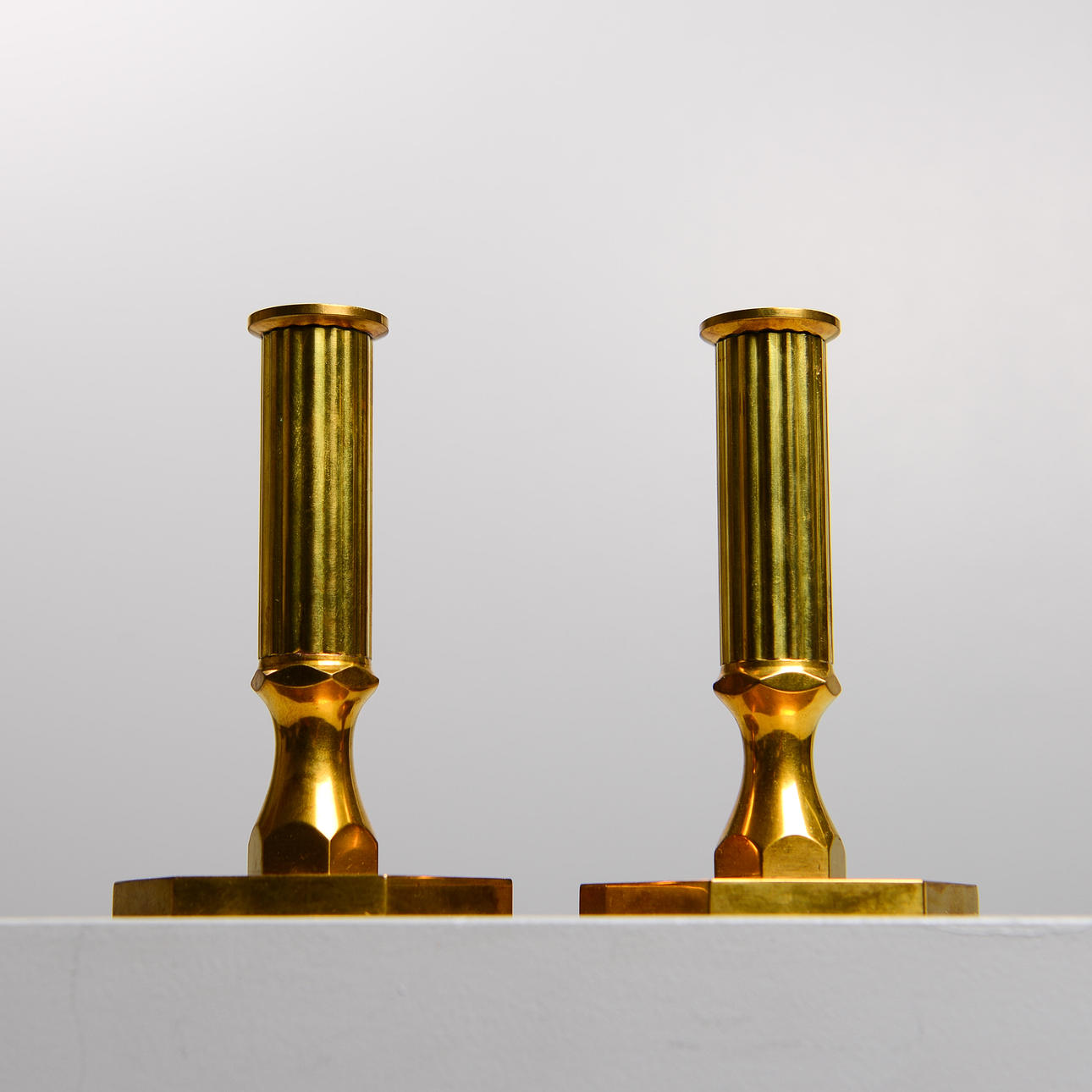 LYSESTAGER, ET par, messing, Metalslöjden Gusum.