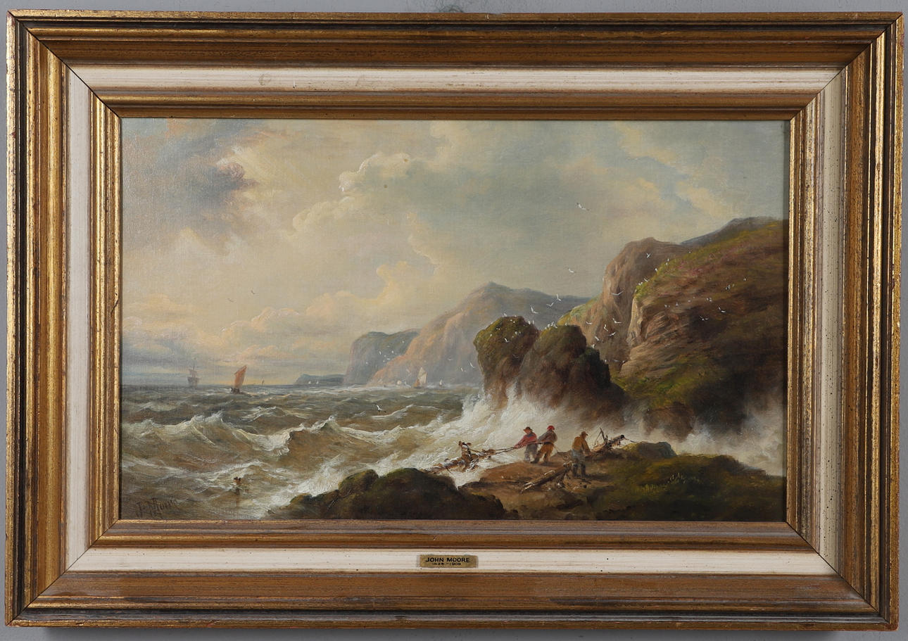 JOHN MOORE OF IPSWICH (1821-1902). WRECKERS ON THE SHORE.