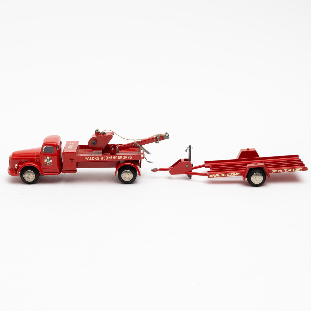 TEKNO 436 and 437, VOLVO crane truck with trailer, FALCK, 4 stop