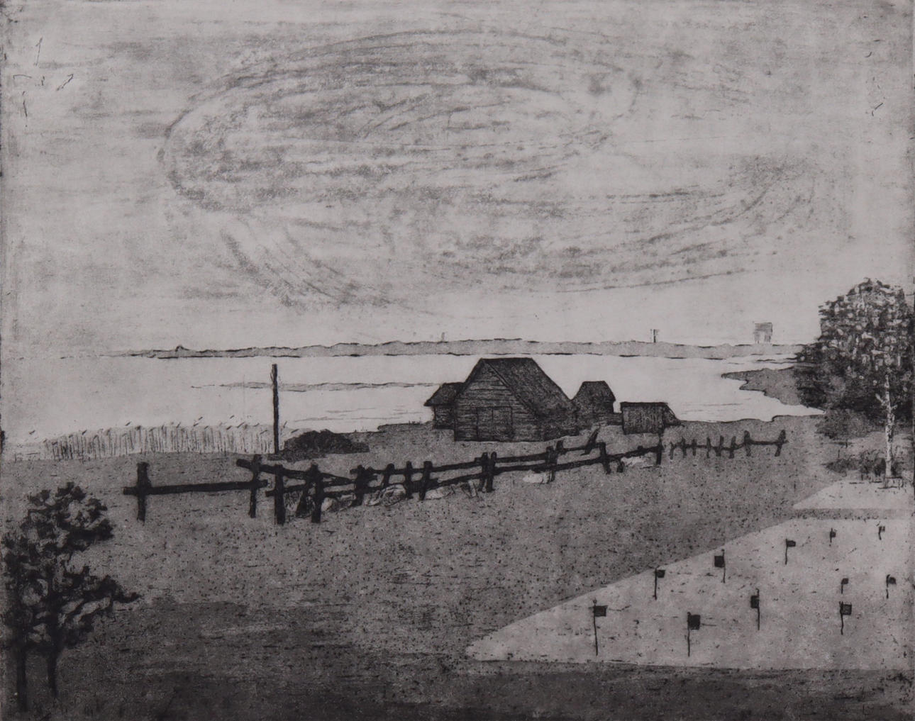 KICKI HANKELL-PERSSON, grabado, «Ljunghusen».