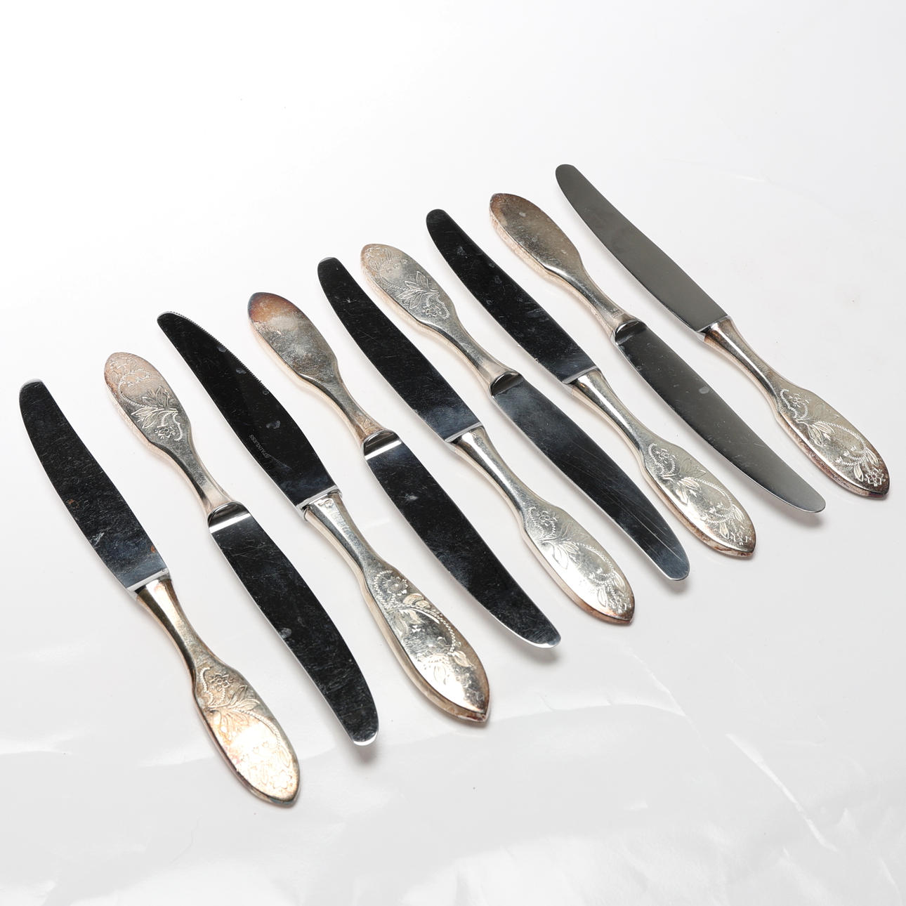 SØLV BESTIK. Knive, 9 stk.