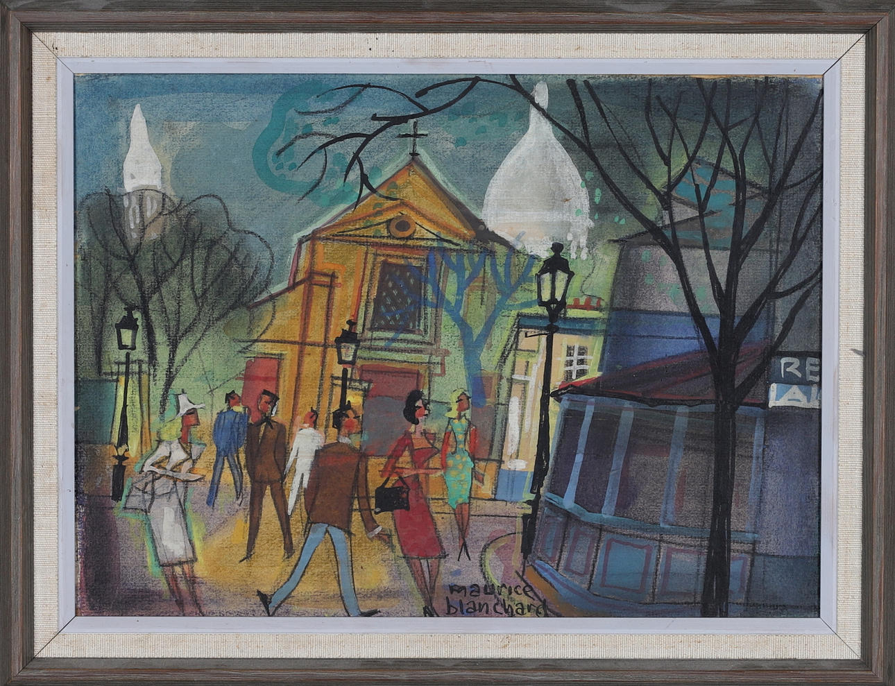 MAURICE BLANCHARD. gouache, signed.
