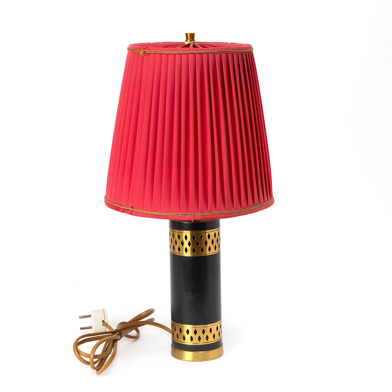 EINAR BÄCKSTRÖM. Bordslampa, mässing, märkt E.B, 1900-tal.