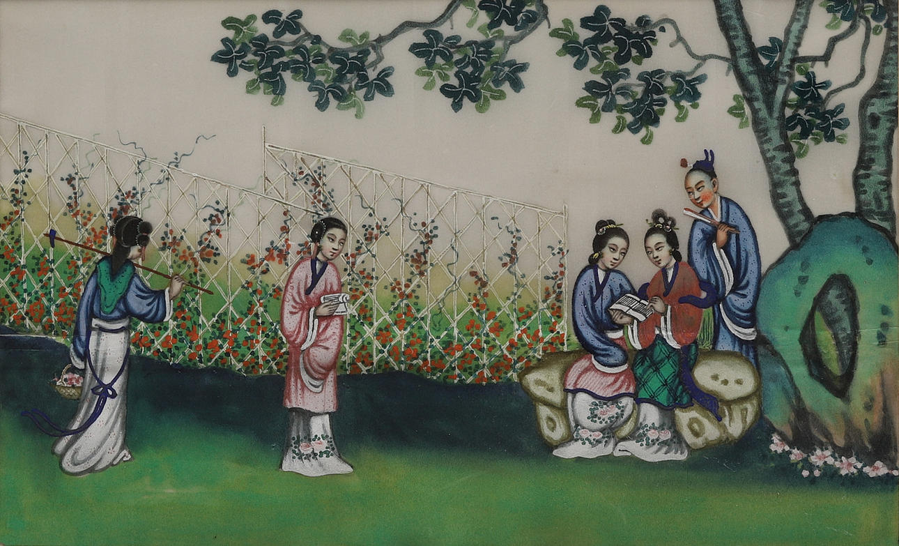 EIN PITHPAPIERGEMÄLDE, China, spätes Qing (1644-1912).