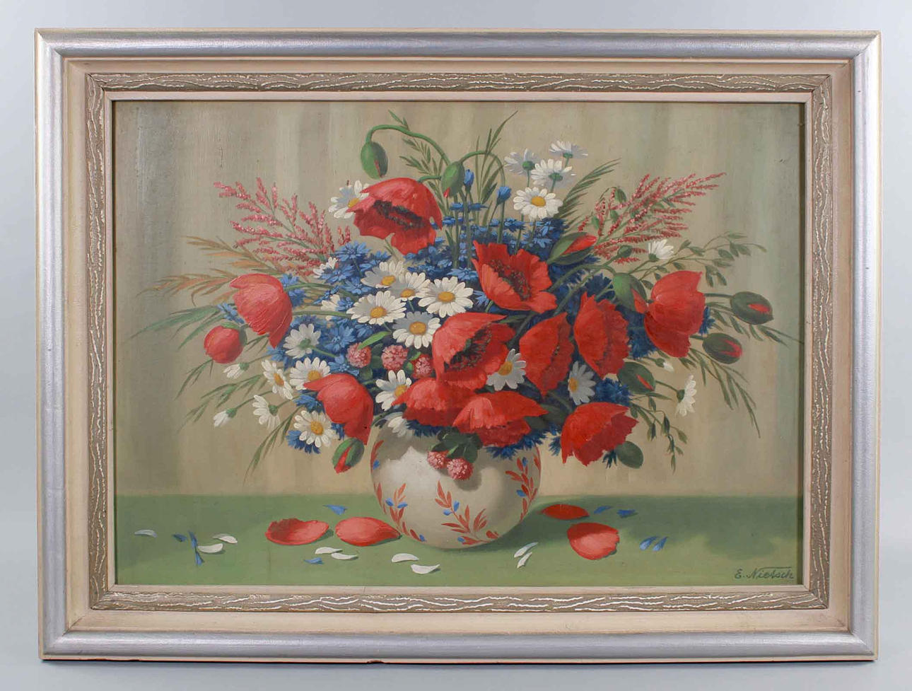 RAMO DE FLORES DE VERANO CON AMAPOLAS - Nietsch, E.