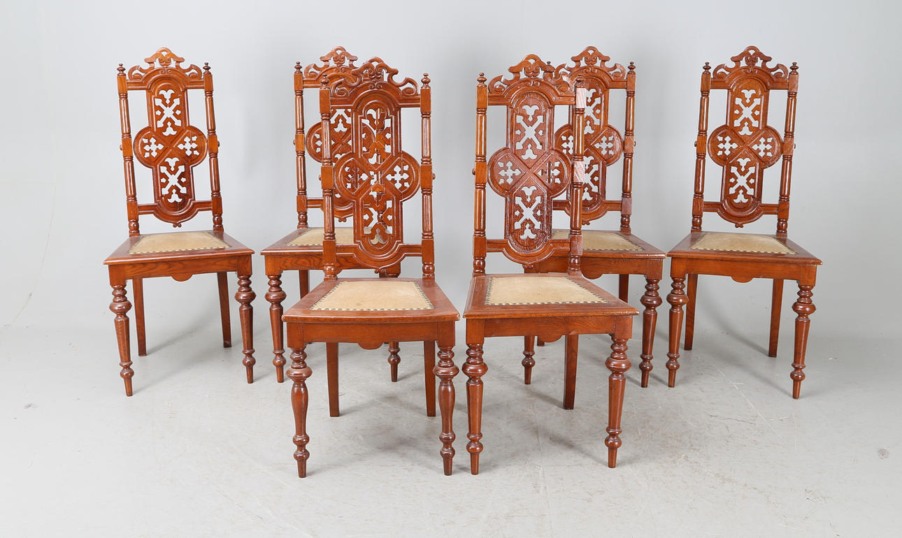 STOLAR, 6 st, renässansstil, 18/1900-tal.