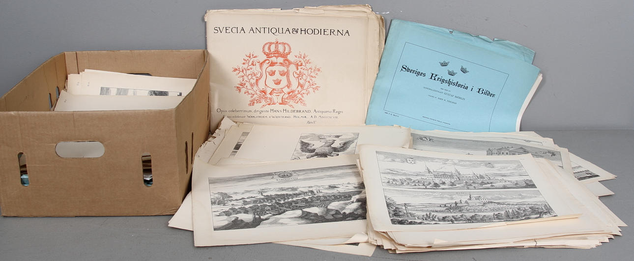SVERIGES KRIGSHISTORIA I BILDER, Påhlmans förlag, Stockholm, SVECIA ANTIQUA&HODIERNA, grafiska blad.