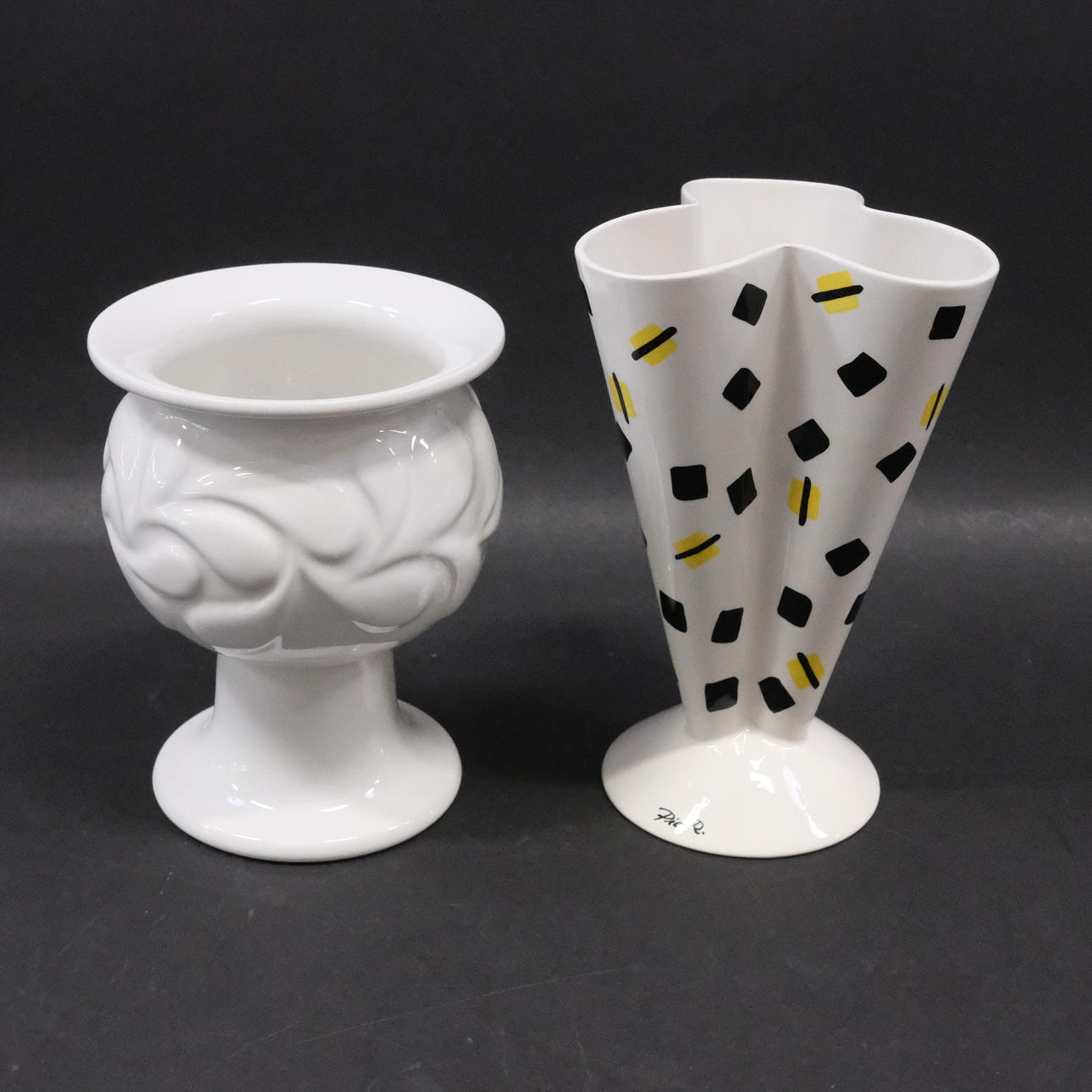 VASE AND OUTER LINING, GUSTAVSBERG.