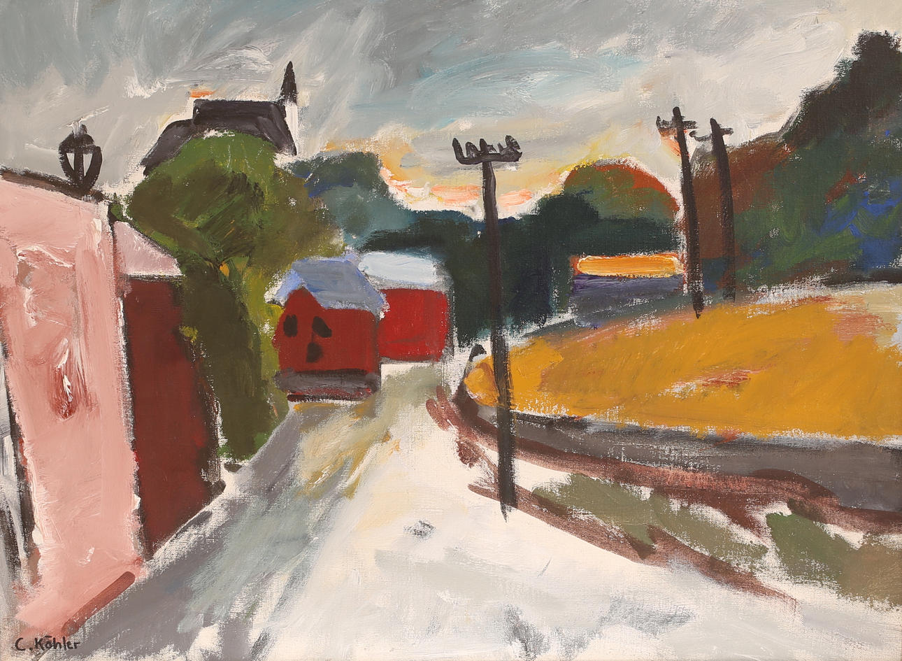 CARL KÖHLER. Oil on canvas, signed.