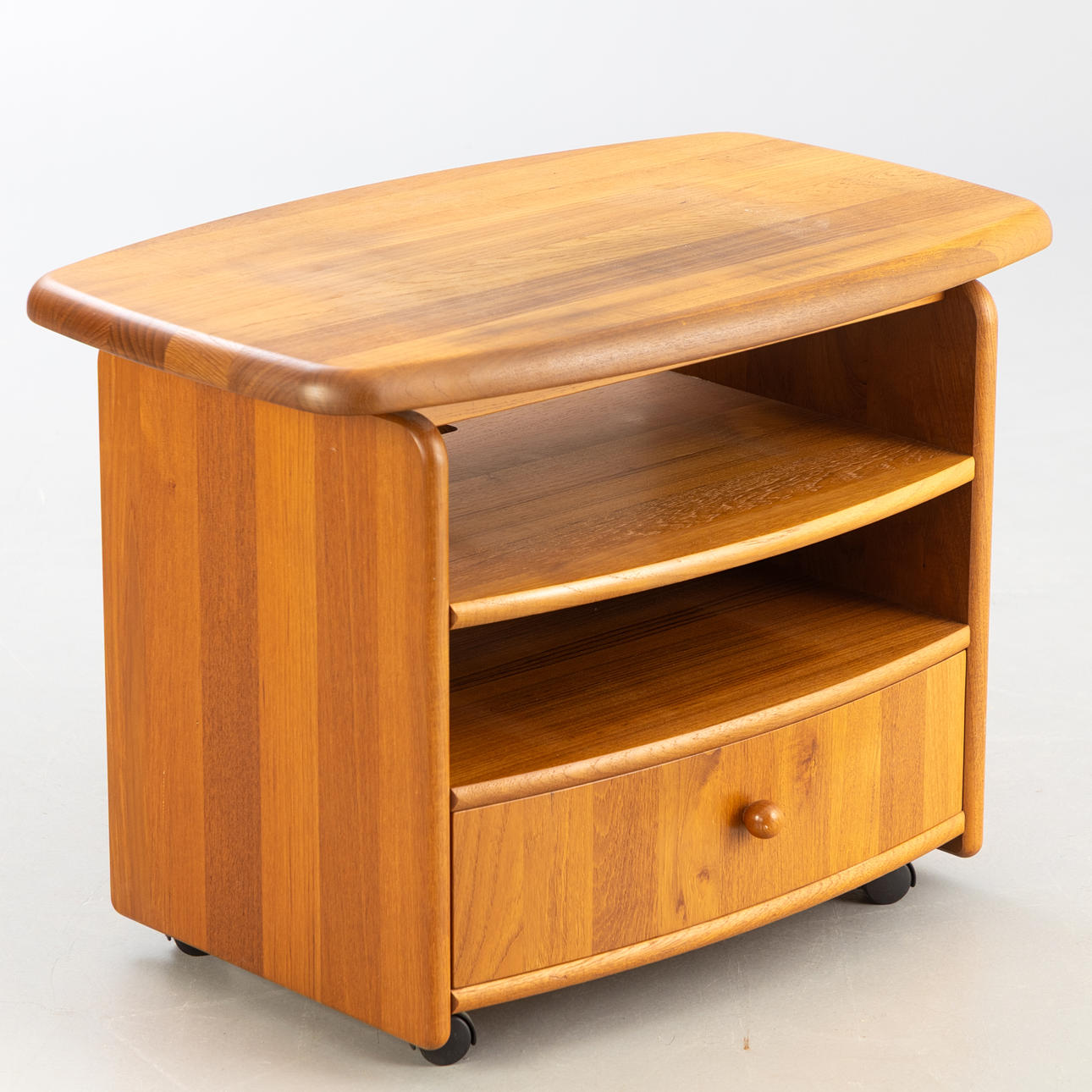 TV-Wagen mit drehbarer Platte, Teak.