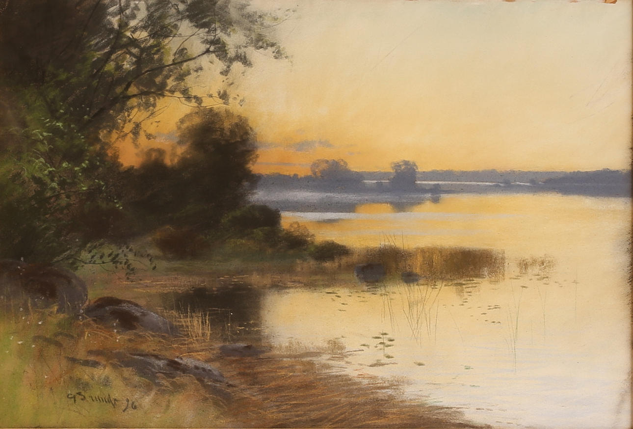 CARL BRANDT. Pastel, signed.