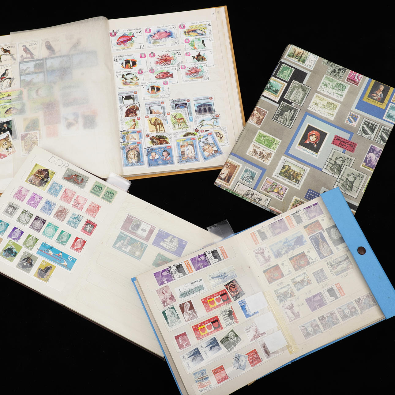 POSTIMERKIT, 4 st, sekasmaat, 1800/1900-luku.