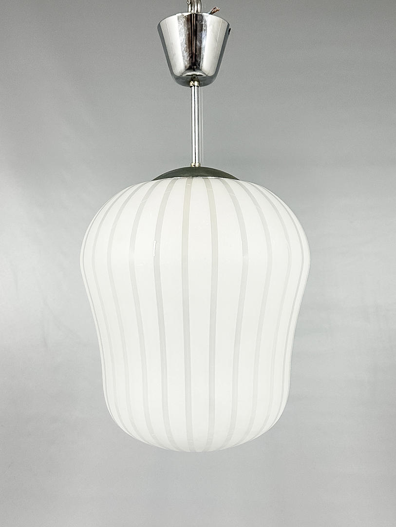 A Swedish Modern ceiling lamp, Orrefors, 1940s.
