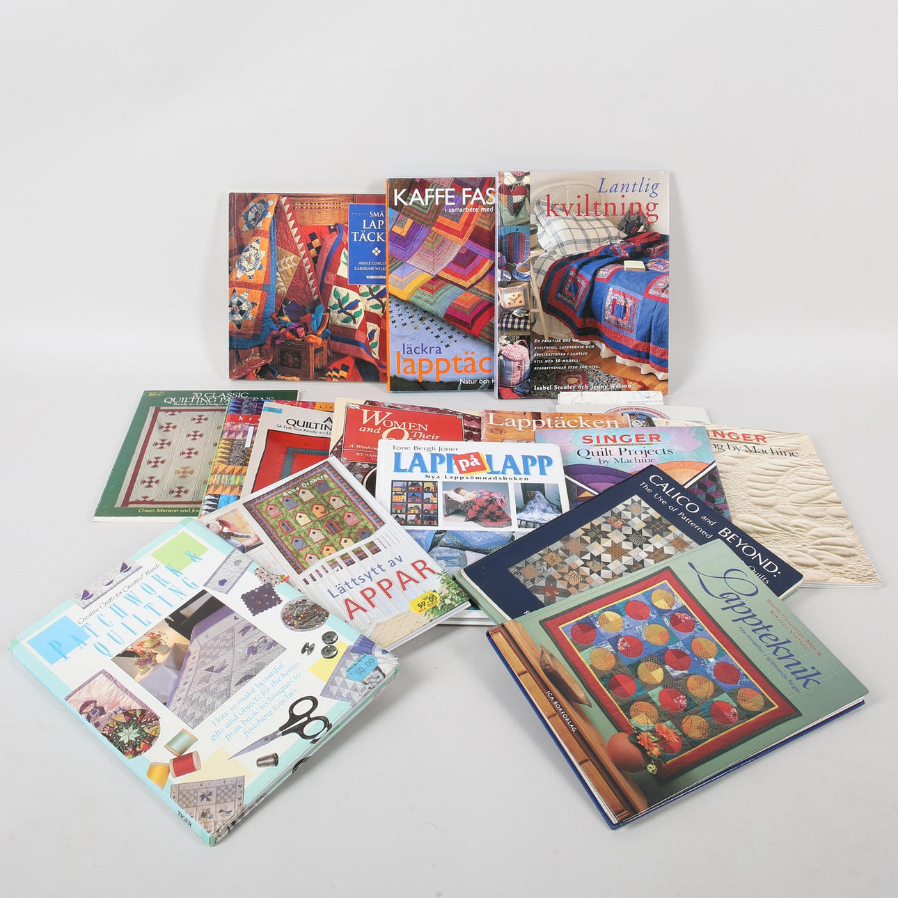 BOOKS & BOOKLETS, 17 pcs, patchwork & quilting.