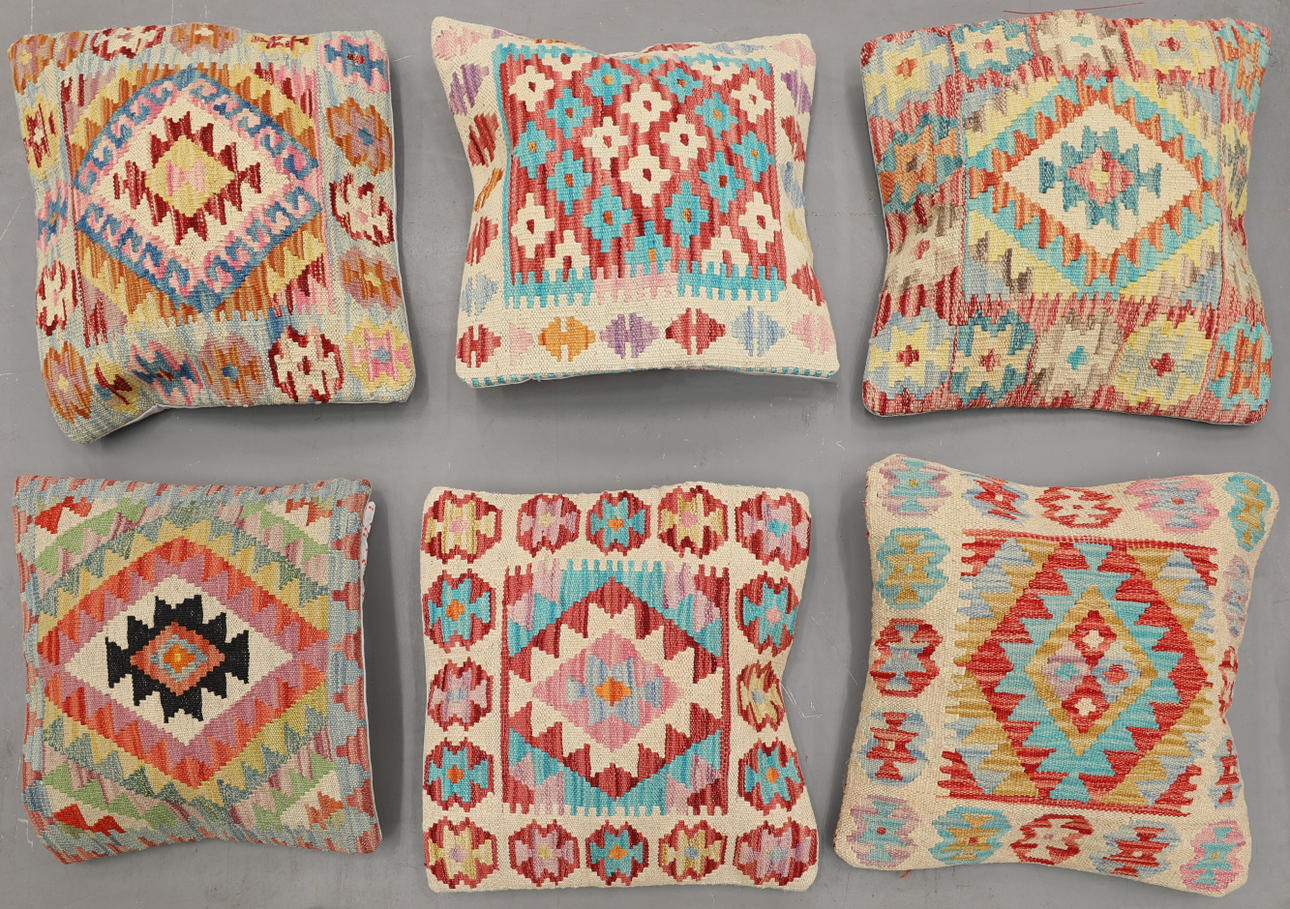 KISSEN, 6 Stück, Kelim.