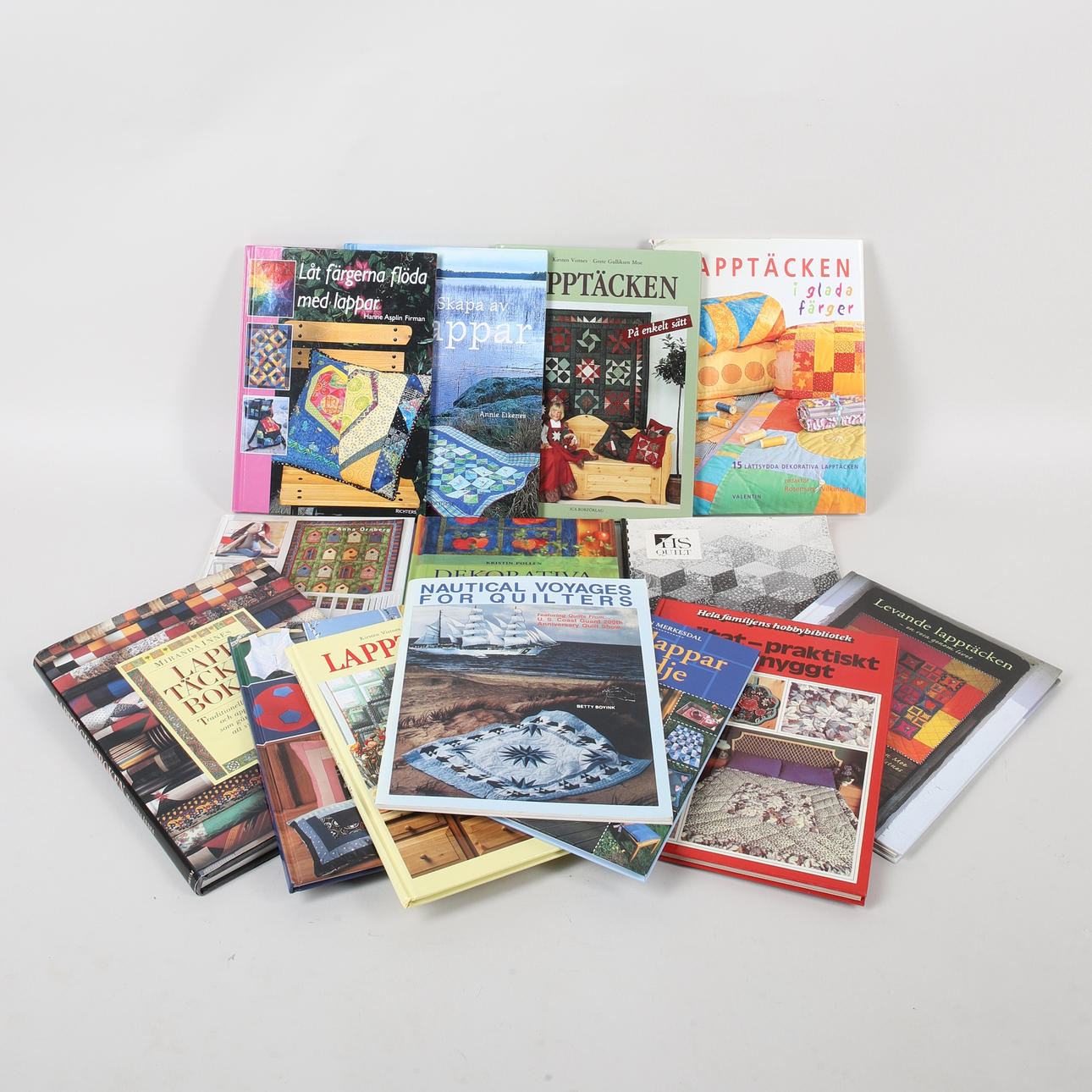 BØGER/HÆFTER, 14 stk, patchwork & quiltning.