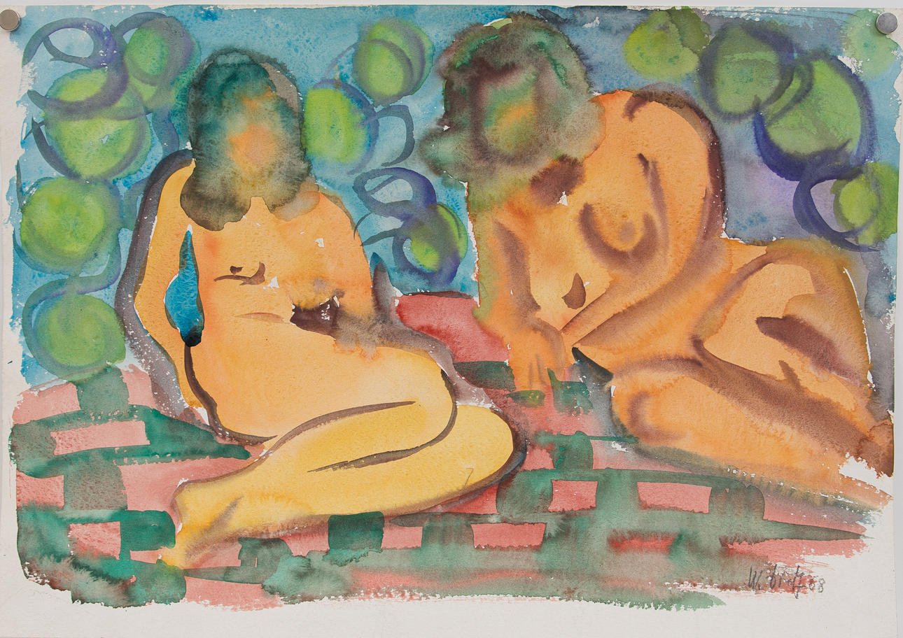 WERNER DIETZ. vattenfärg, signerad och dat. 1968.