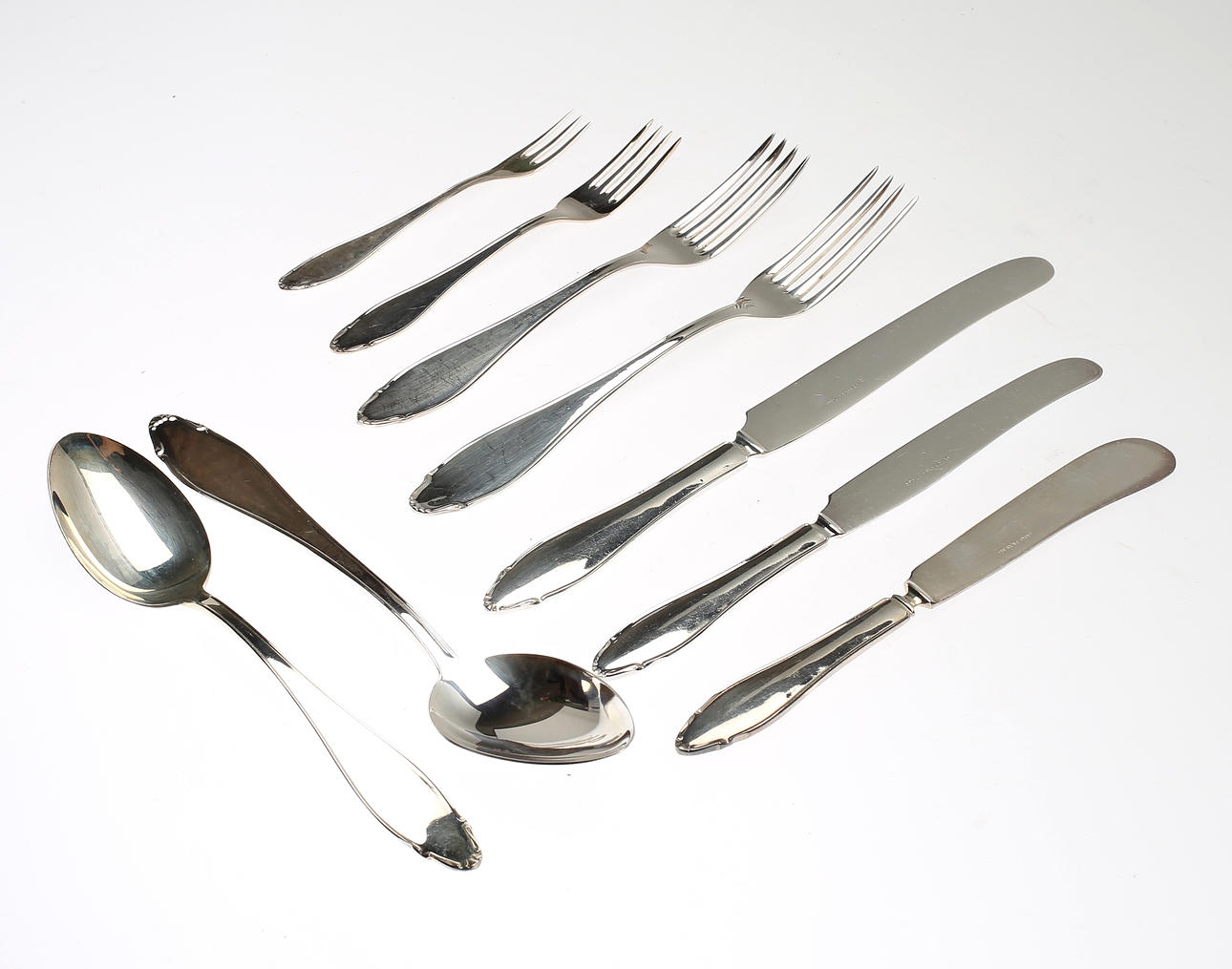 BESTICKUPPSÄTTNING, 98 delar, nysilver, modell "Haga".