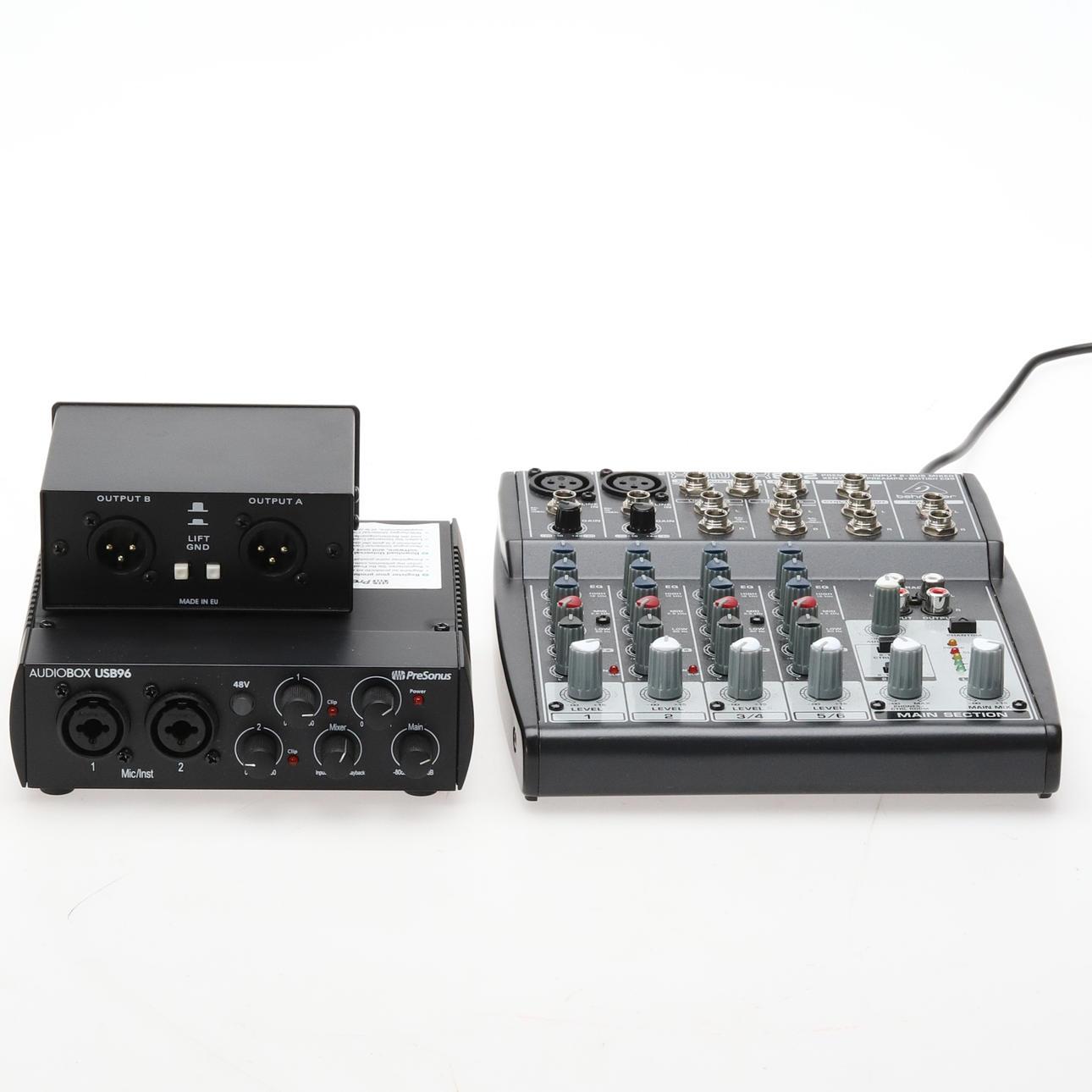 MIXER & SOUND CARD, 3 PIECES.