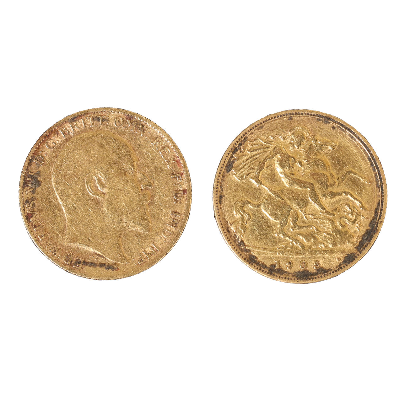AN EDWARD VII HALF SOVEREIGN.