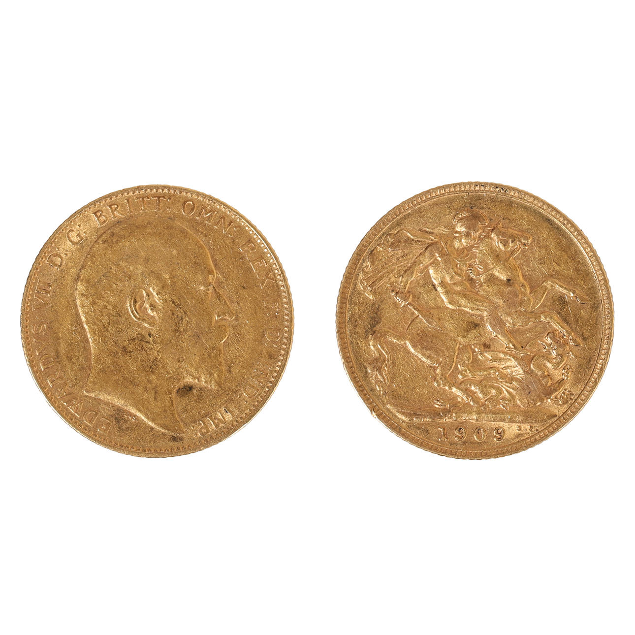 AN EDWARD VII SOVEREIGN.