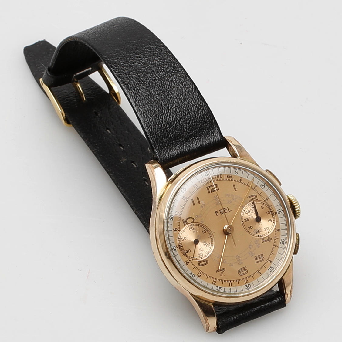 HERRARMBANDSUR, Ebel, kronograf, 1940/50-talet.