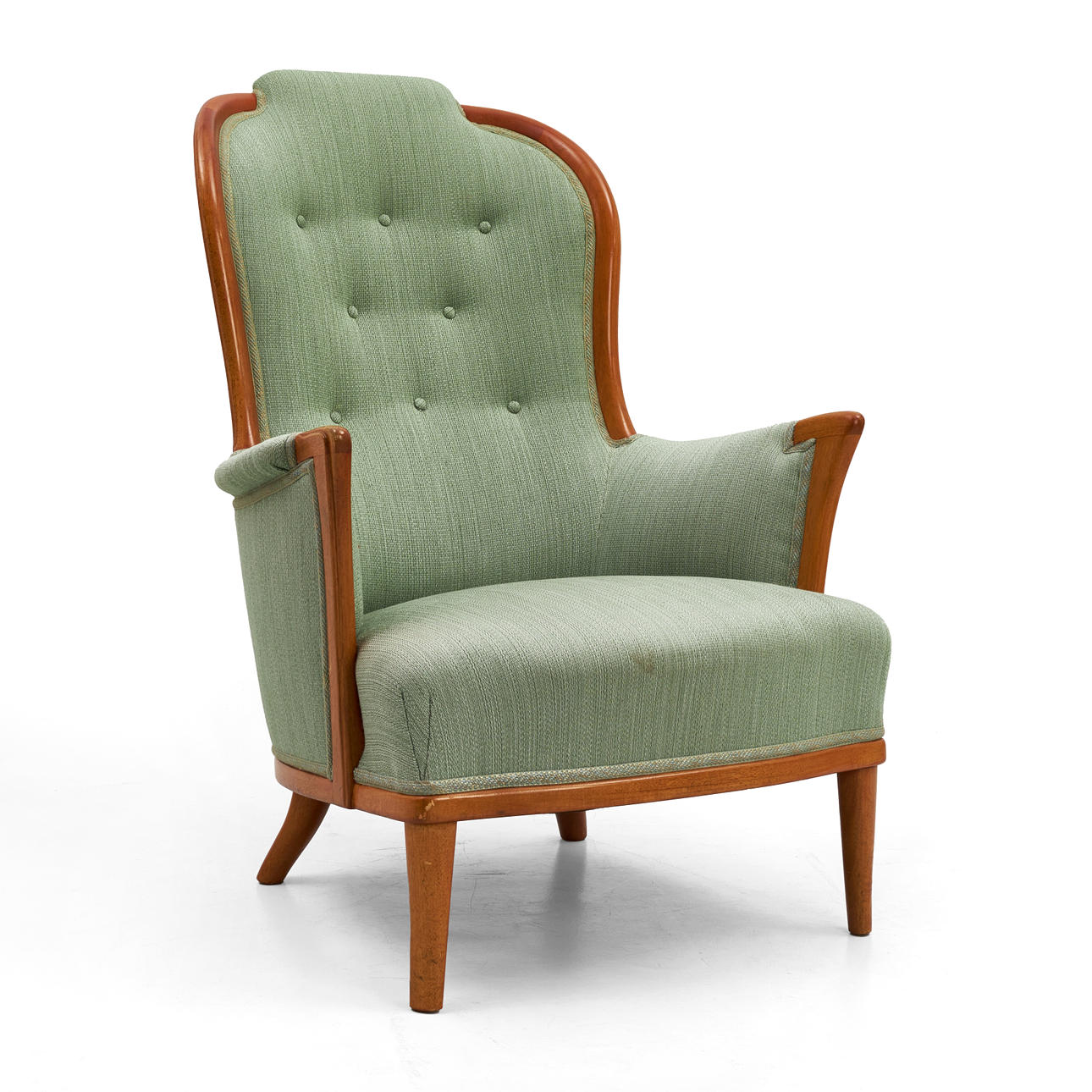 CARL MALMSTEN. Lænestol, „Bedstemor“, AB OH Sjögren, Tranås.