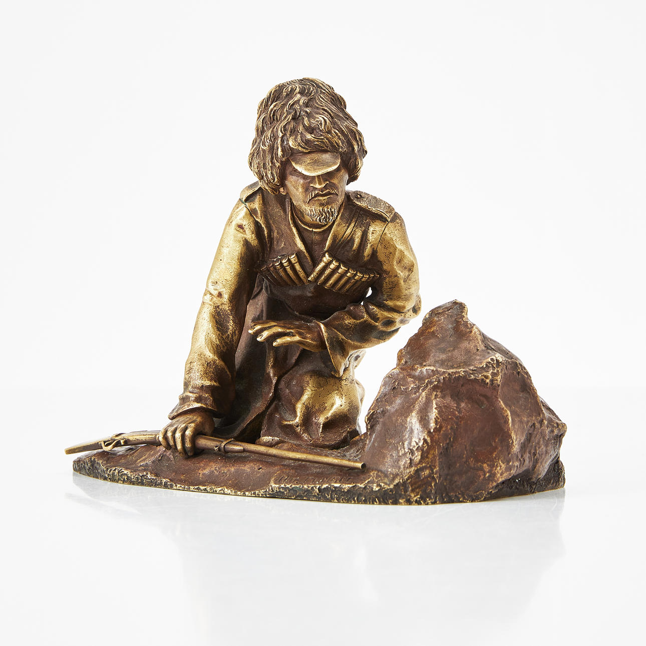 ALEXEI PETROVICH GRACHEV (1780–1850). Sitzender Kosake mit Gewehr.