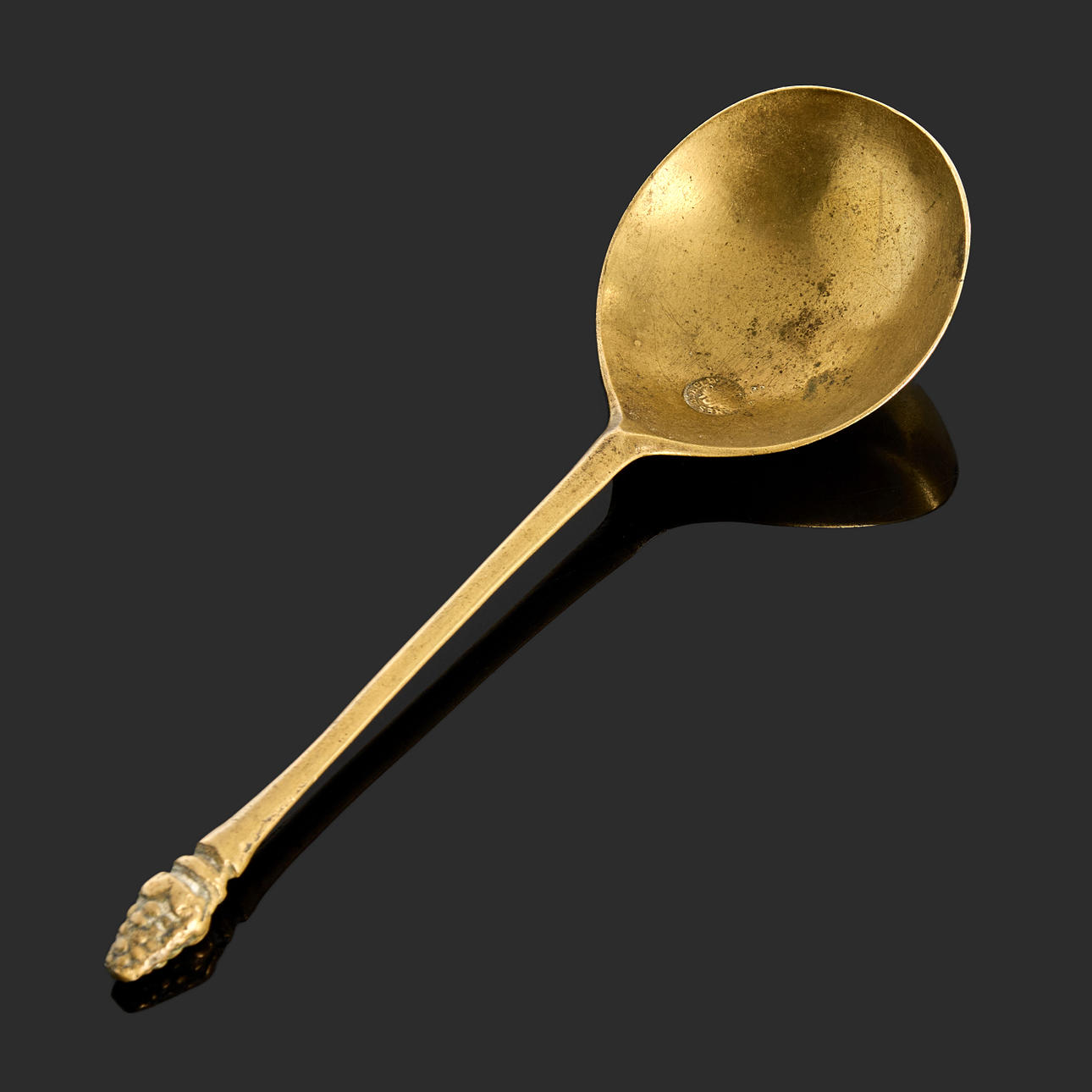 BRÄNNVINSSKED, mässing, 1800-tal.