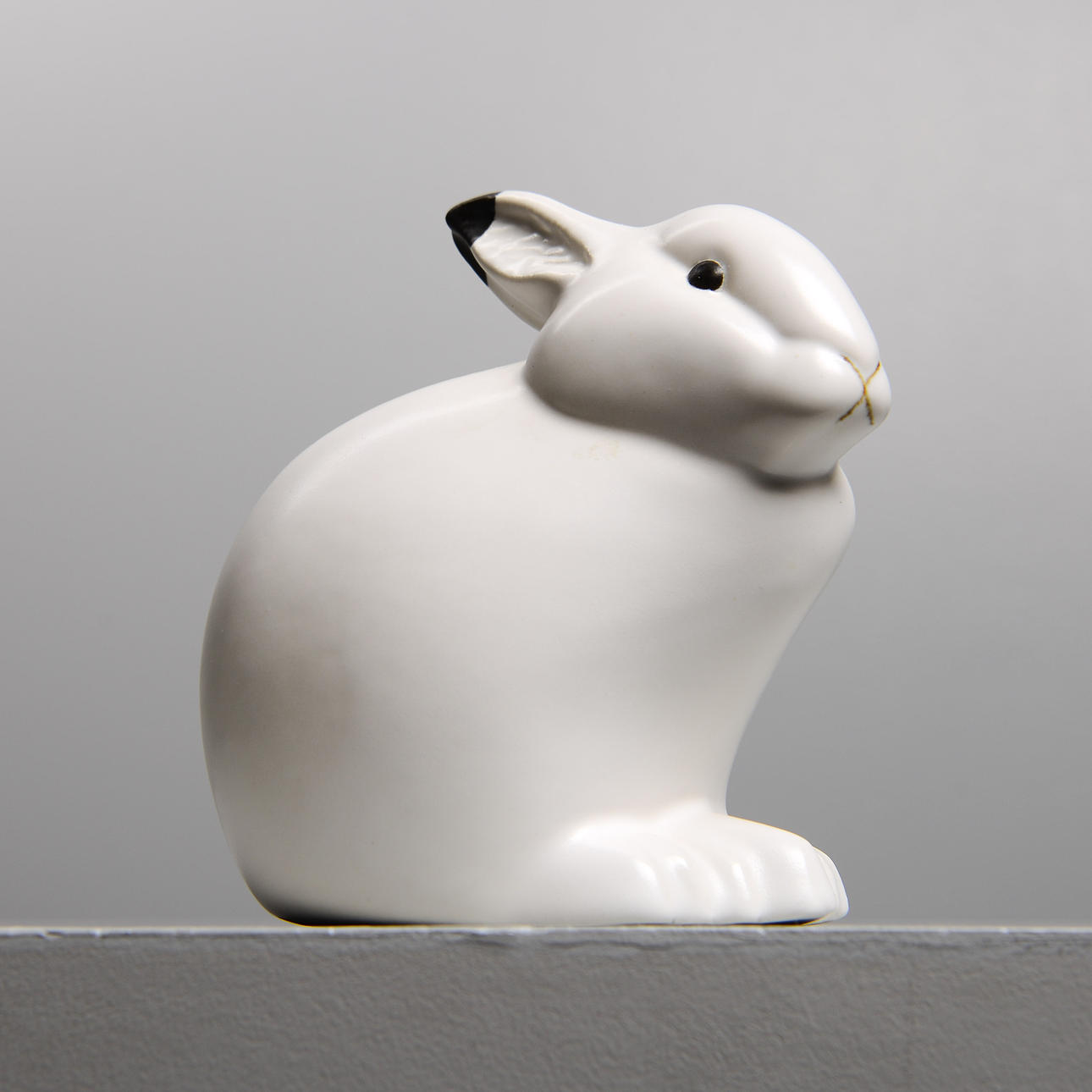 PAUL HOFF. Figurine, Hare, Stoneware, Gustavsberg.