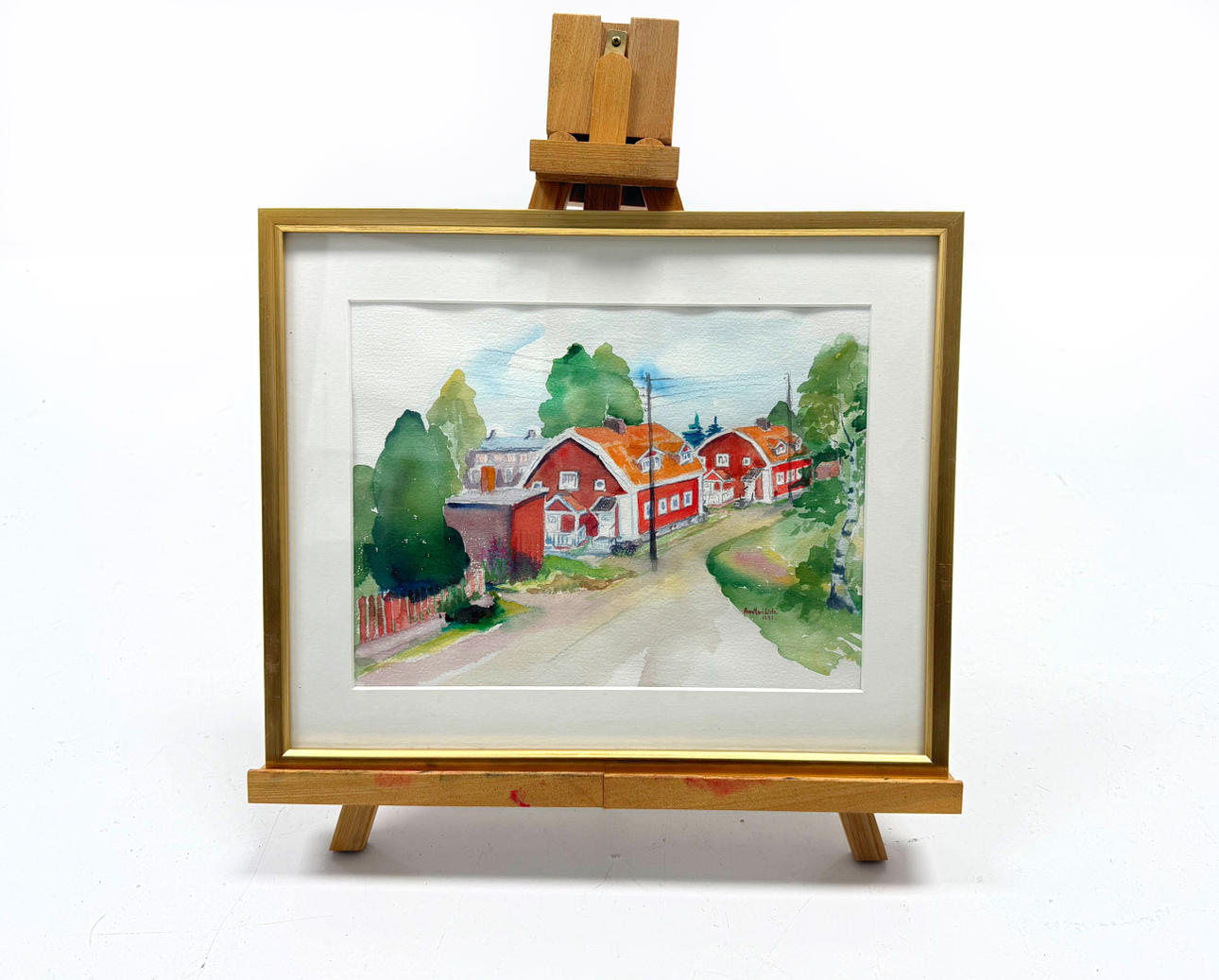 ANNMARI LIDE - acuarela, firmada.