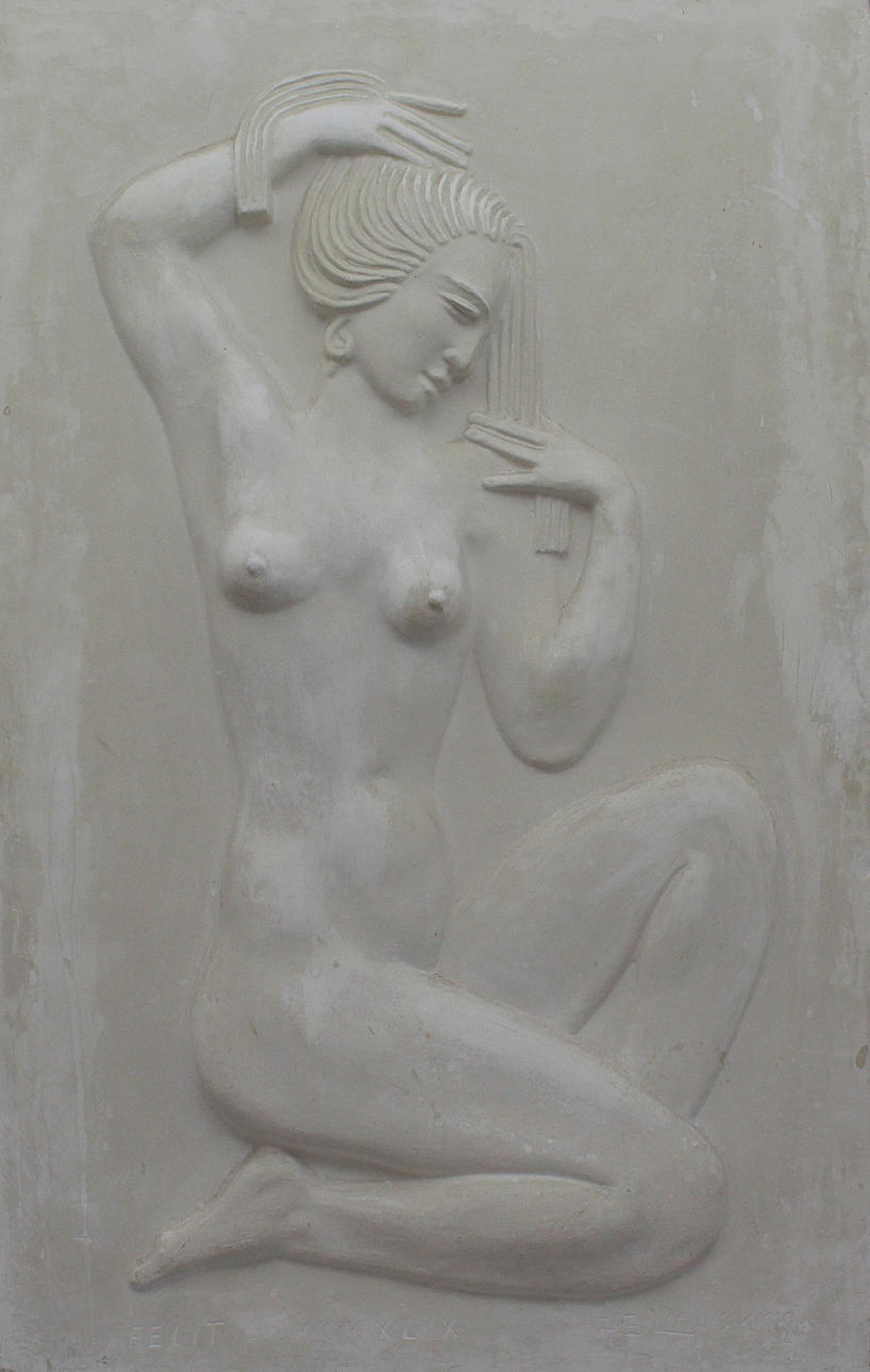 OIDENTIFIERAD KONSTNÄR. "Facit MCMXLIX" Signerad A E Lindskog.