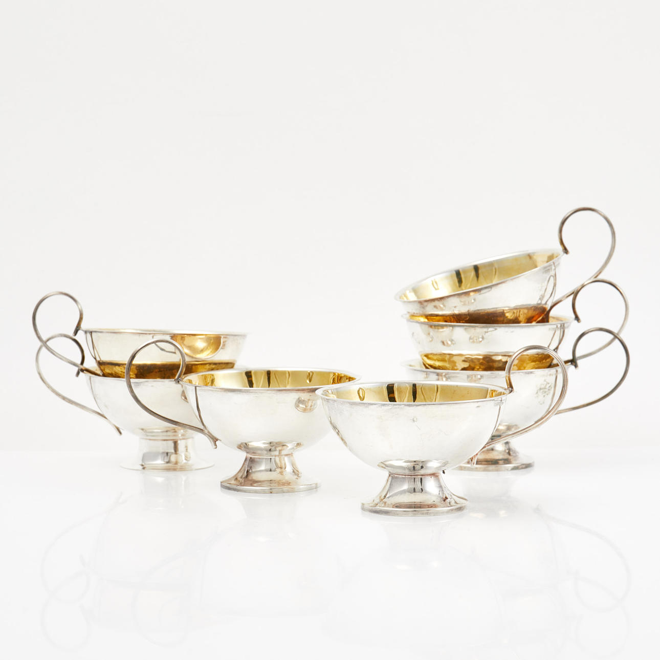 PUNCHKOPPAR, 7 st, silver, Ceson, Göteborg.