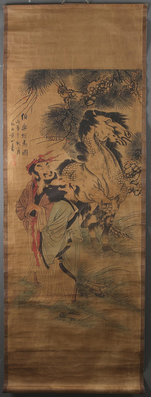 RULLMÅLNING, skulptural scen, Kina, 1900-tal.