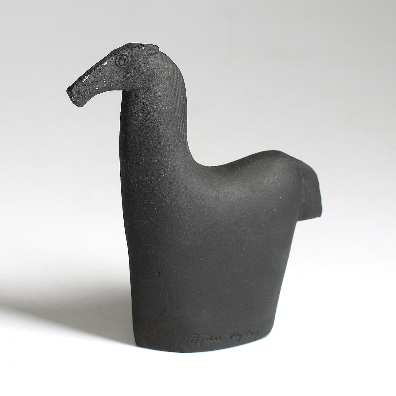 BJÖRN NYBERG. Skulptur, järn, "Häst", signerad.