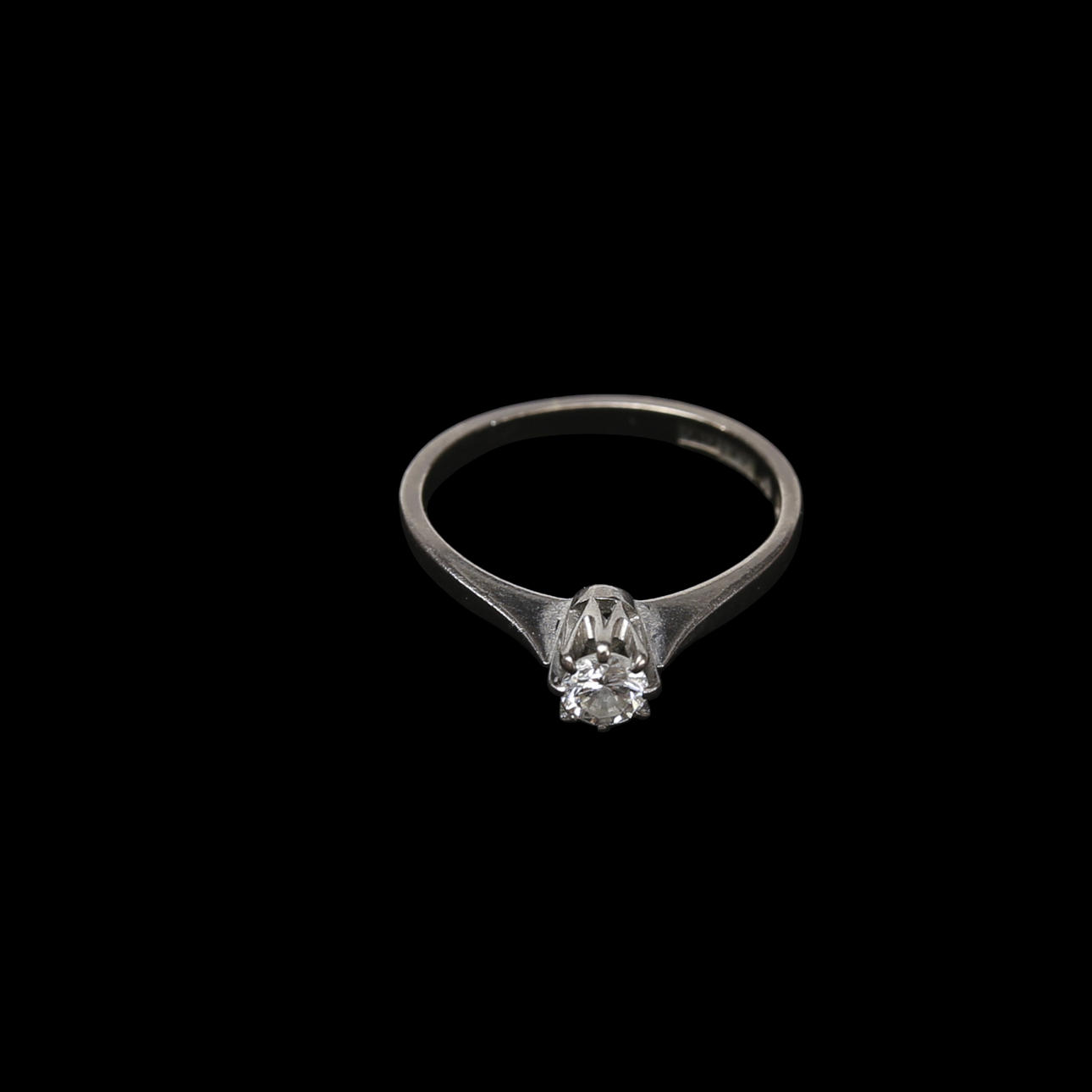 RING 18k white gold with diamond approx. 0.22 ct.