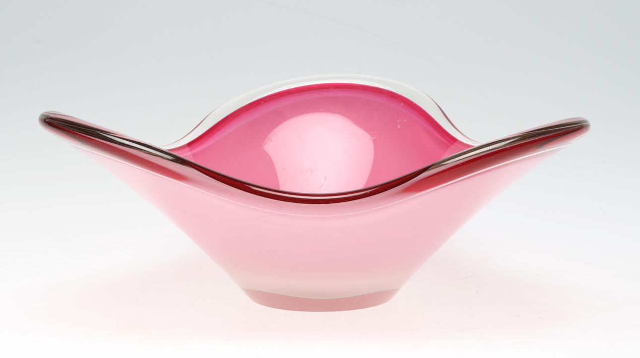 KONSTGLAS, skål, Flygsfors.