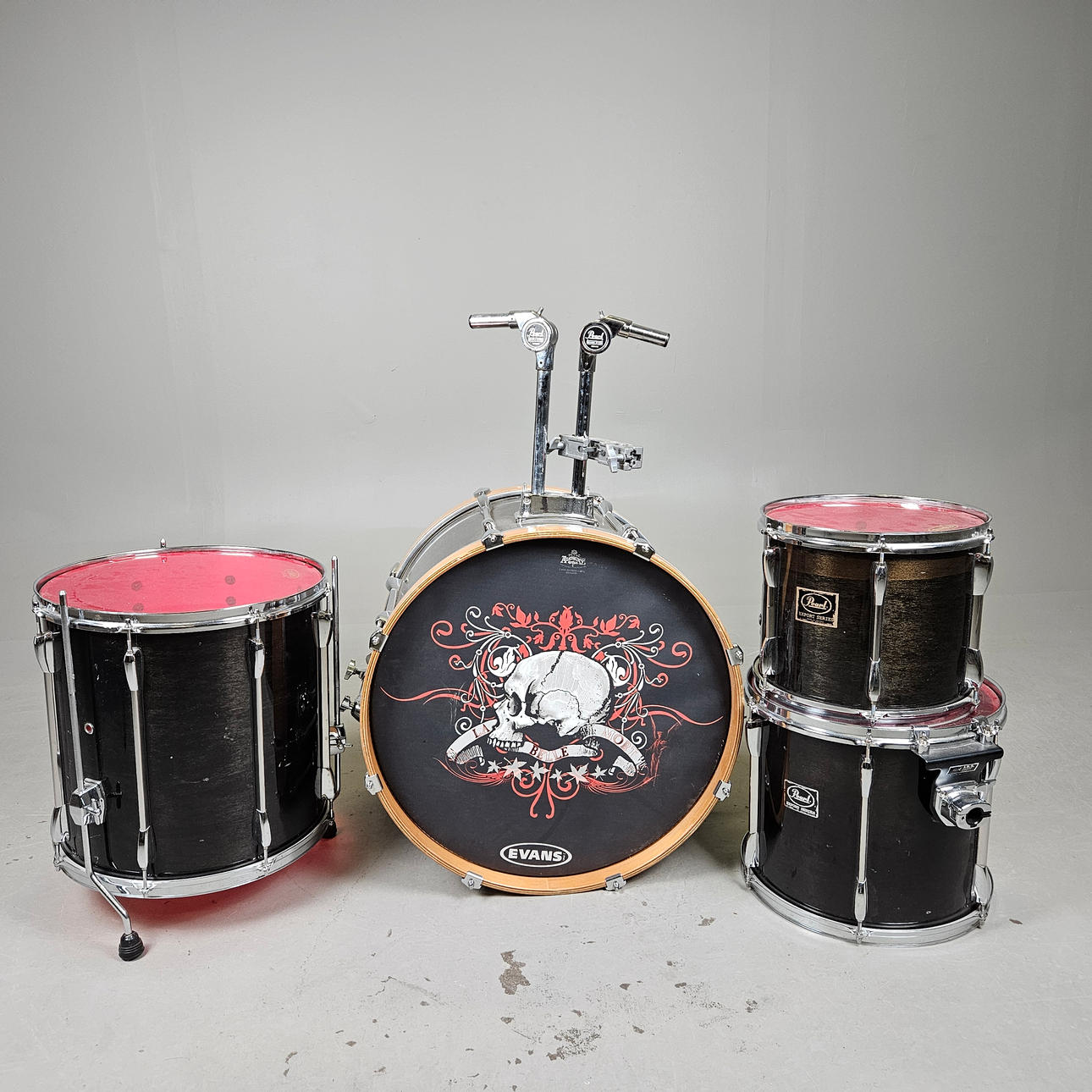 TROMMELN, 4 Stück, Pearl Export-Serie.