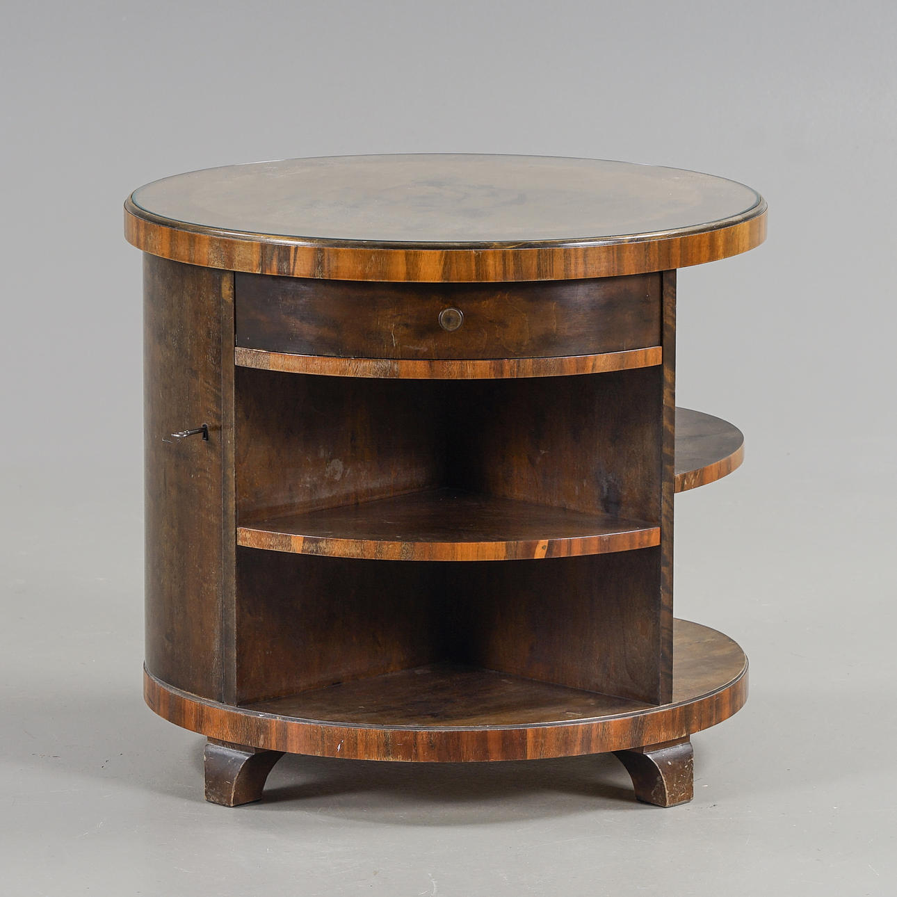 SMOKING TABLE with bar cabinet, Art Deco, 1930s.
