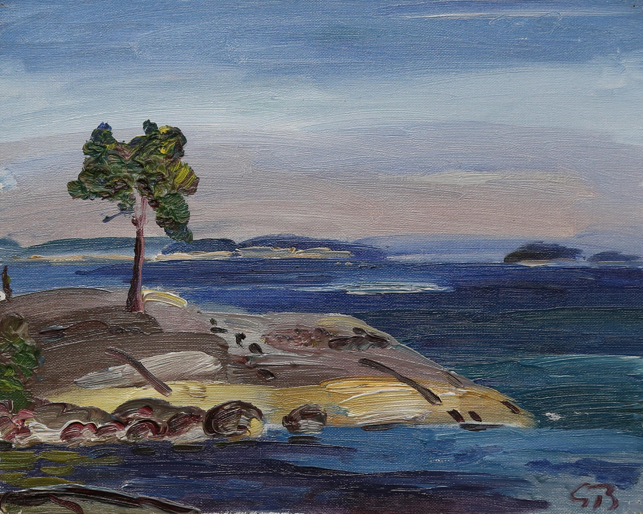 GÖRAN BRUNIUS. oil on canvas, signed GB.