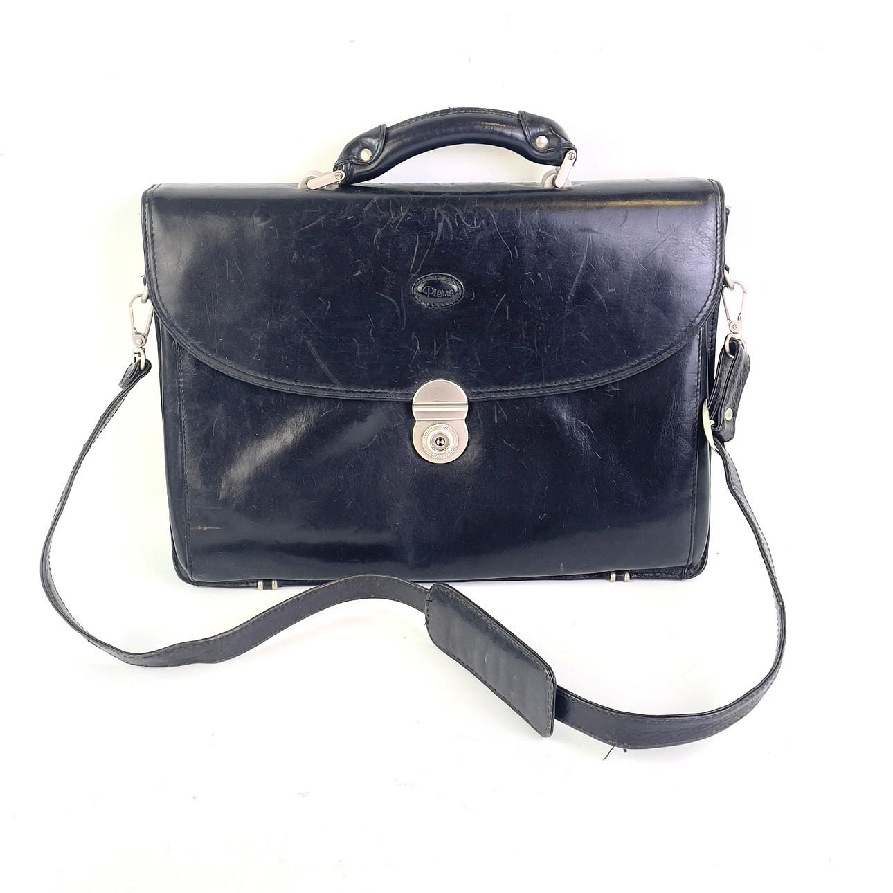 A leather briefcase, Pierre.