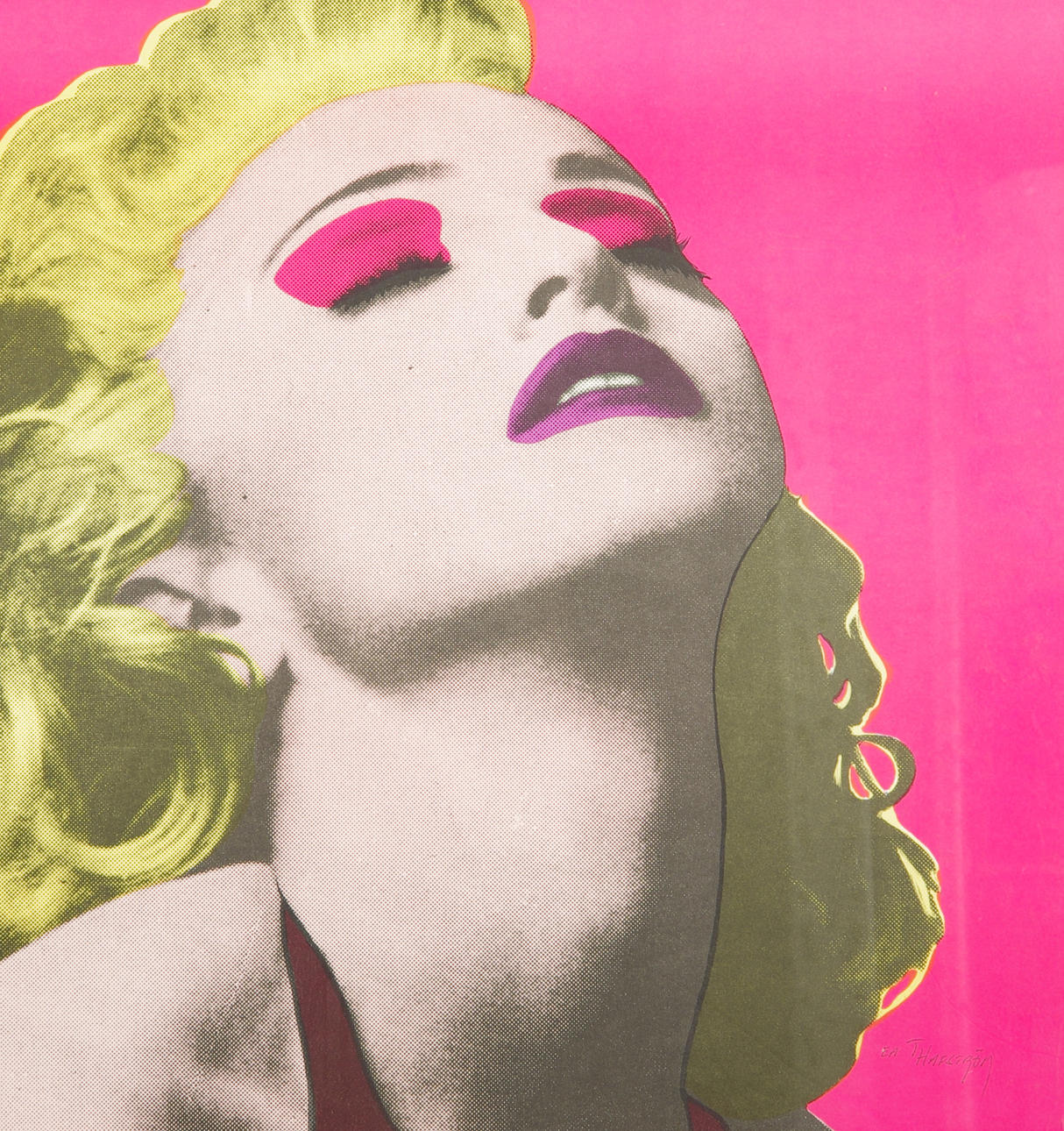 THOMAS HAFSTRÖM. Madonna, färglitografi, signerad T. Hafström.