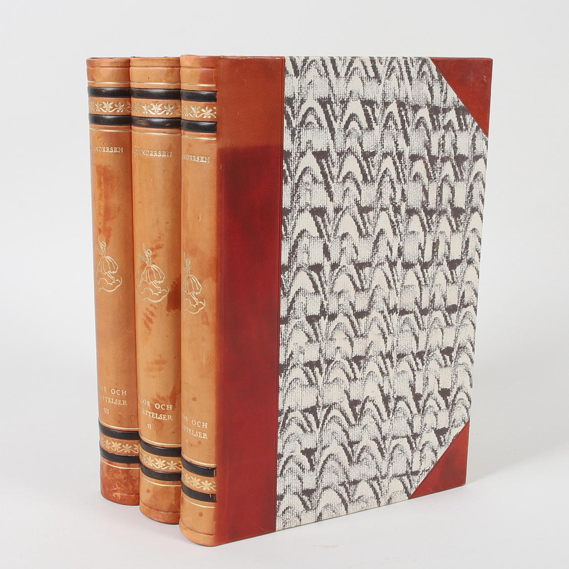 BØGER, 3 bind, „Eventyr og historier“, jubilæumsudgave, HC Andersen.