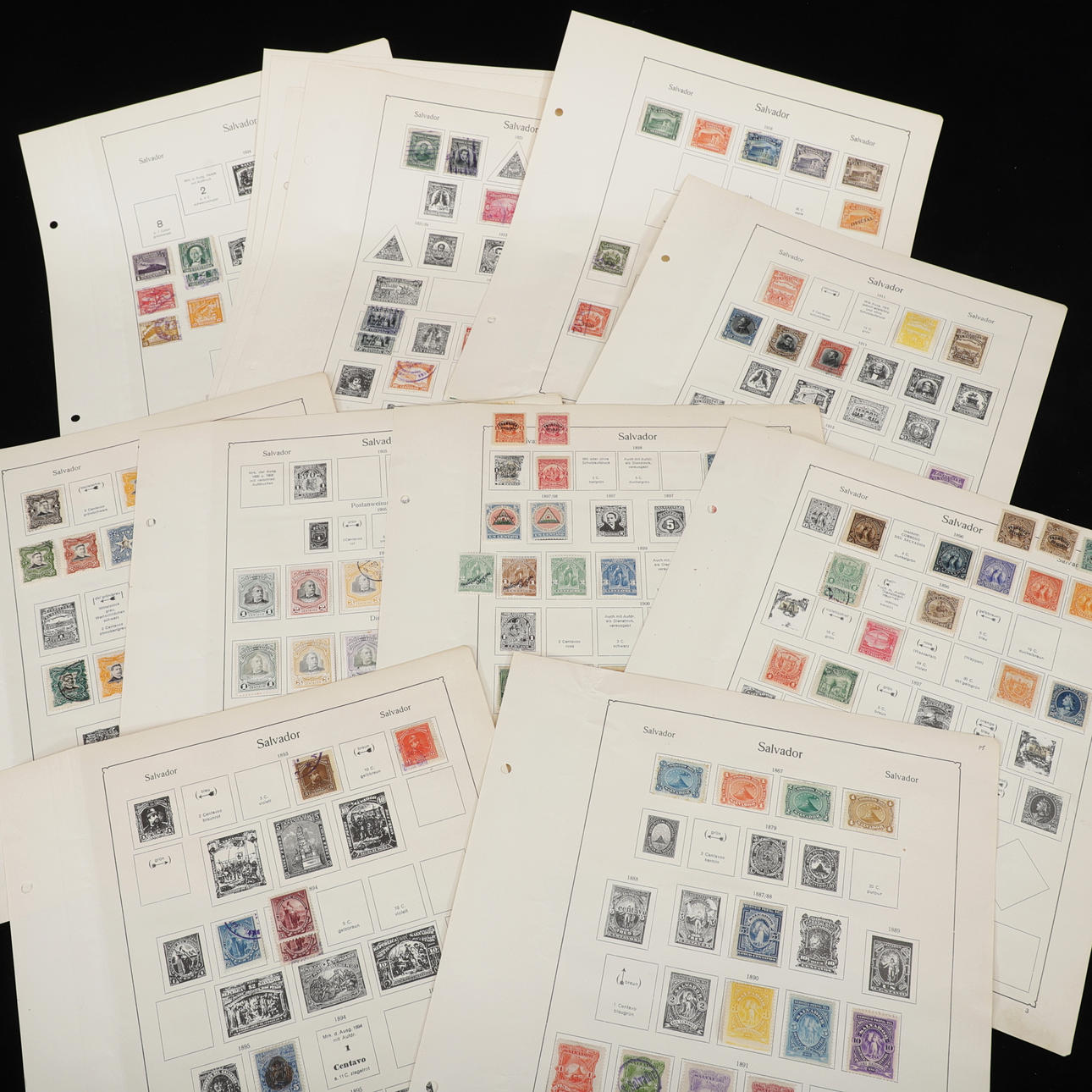 SALVADOR, stamp collection, 1867-1934.