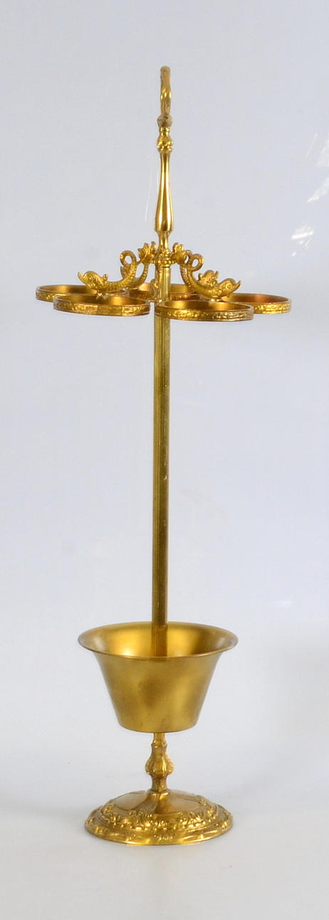 PARAPLYSTÄLL, gulmetall, 1970-tal.