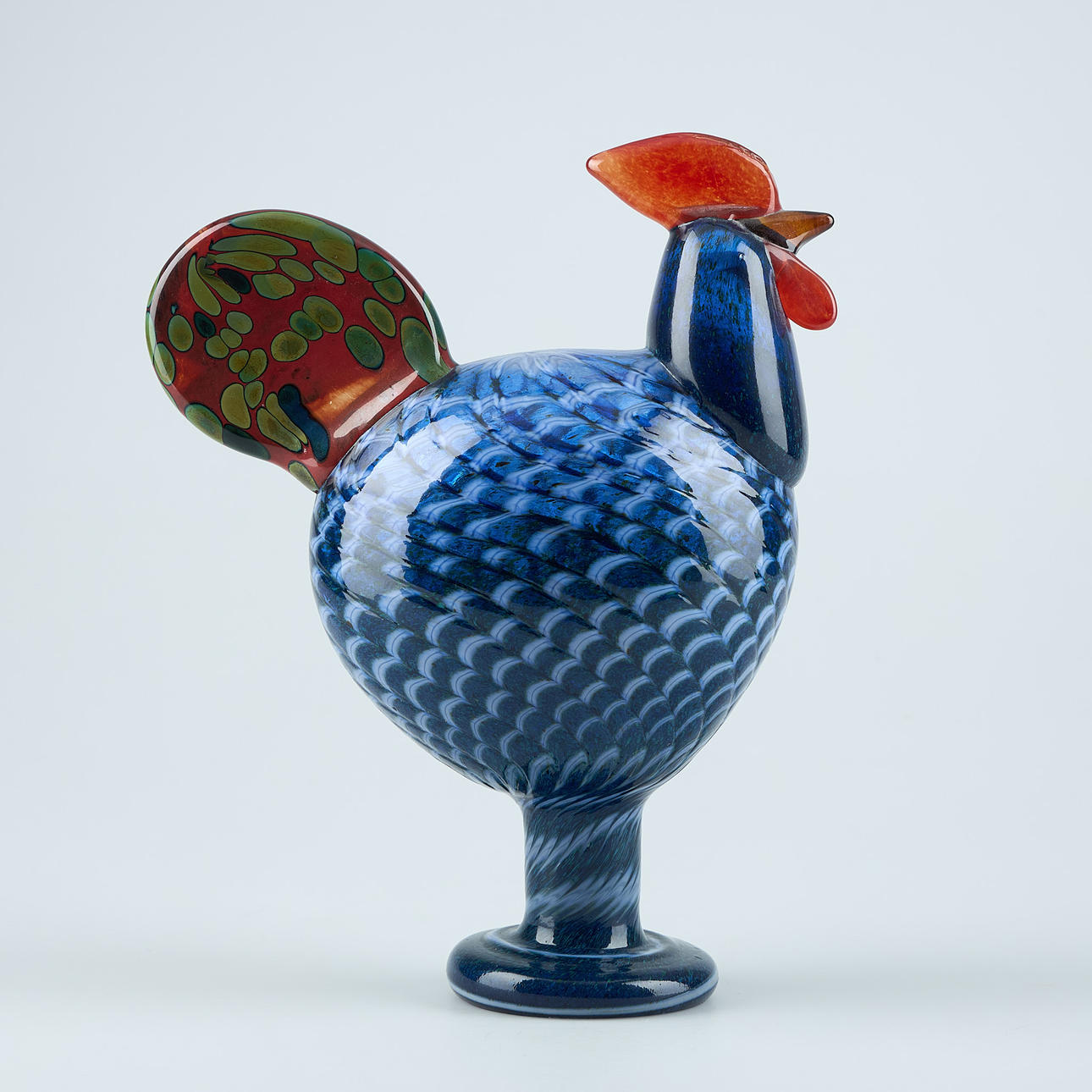 OIVA TOIKKA. GLASS BIRD. “Kukko - Rooster”. Signed Oiva Toikka
