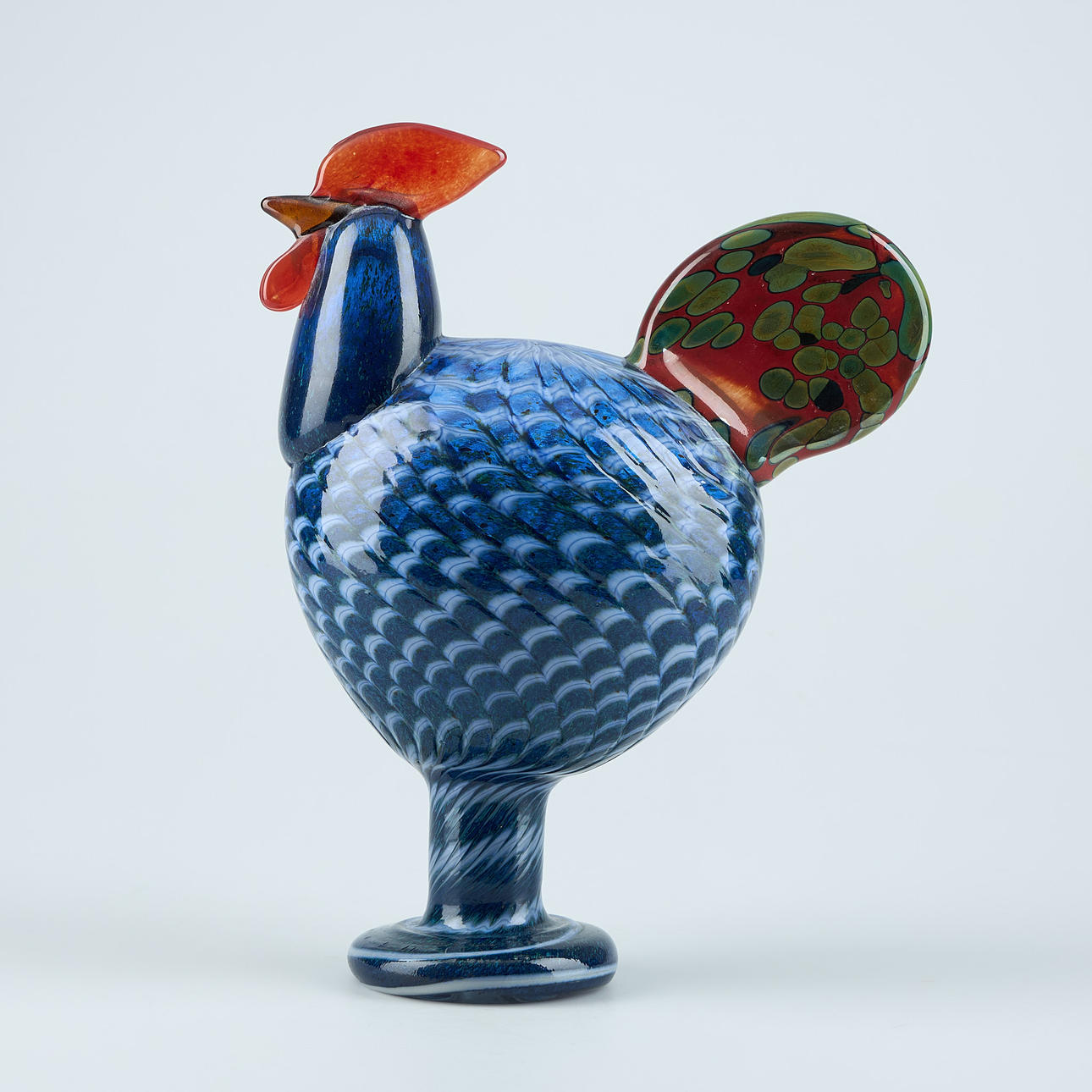 OIVA TOIKKA. GLASS BIRD. “Kukko - Rooster”. Signed Oiva Toikka