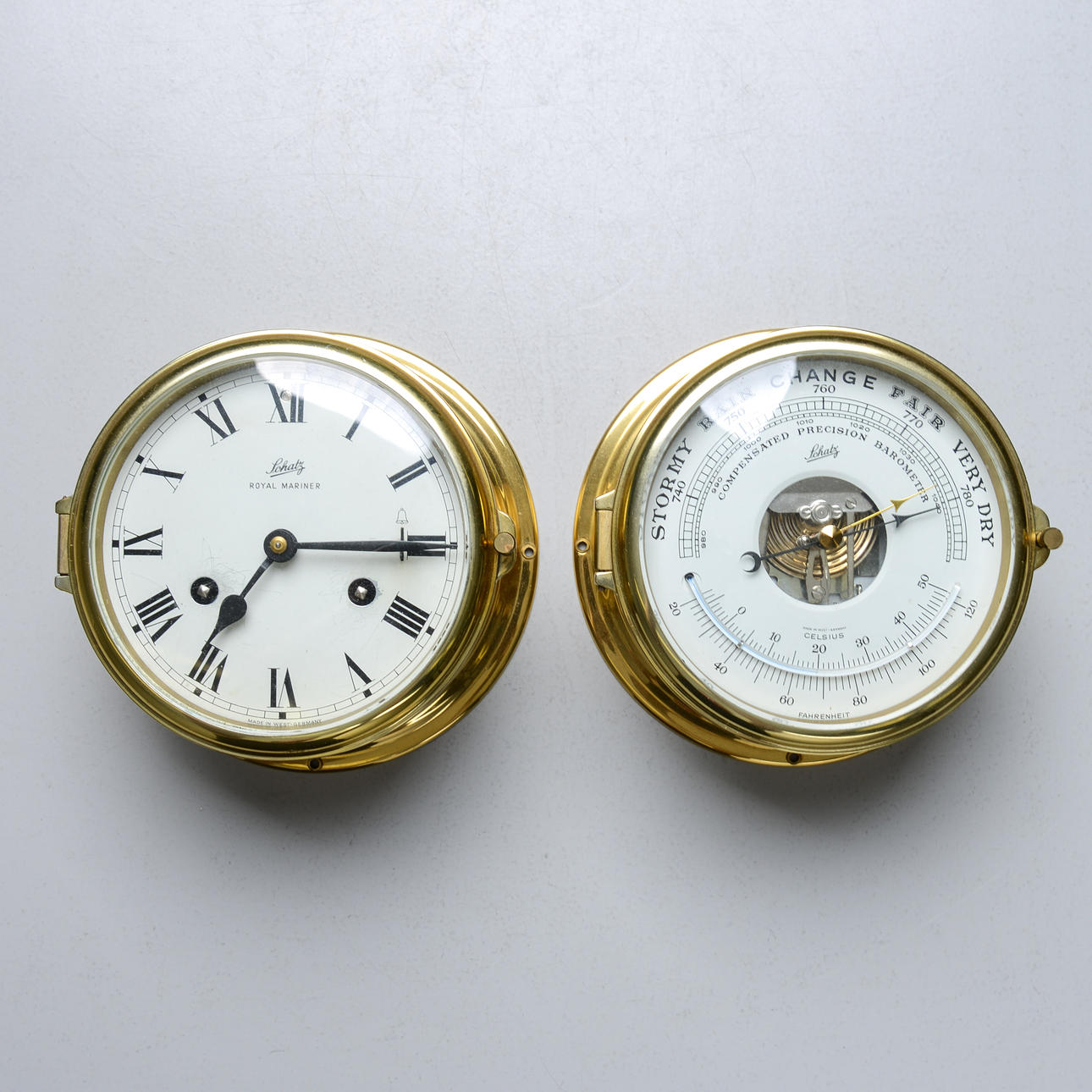 BÅTKLOCKA OCH BAROMETER, Schatz, 1900-tal.