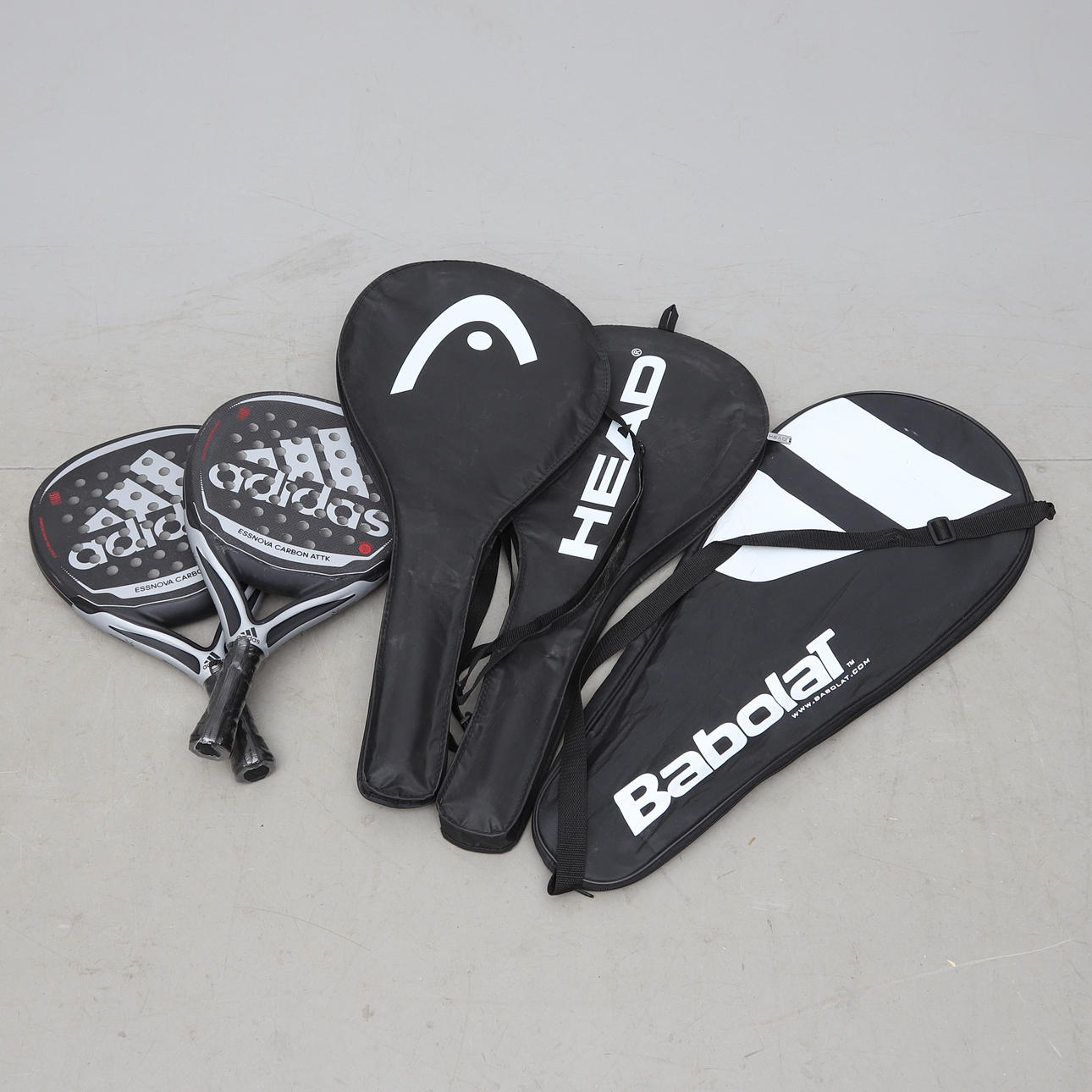 TENNIS RACKET and PADEL RACKET, 5 pcs, including Babolat.